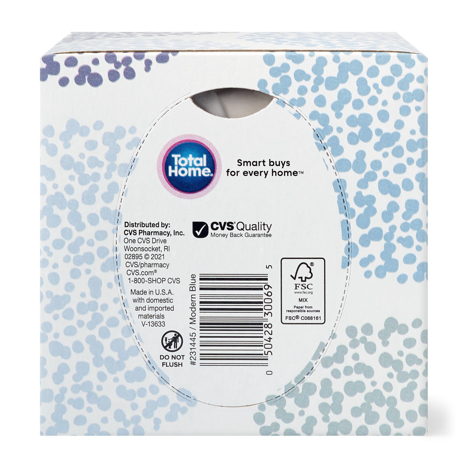 slide 2 of 3, Total Home Facial Tissue Ultra Soft Upright Cube 65 3-Ply, 1 ct