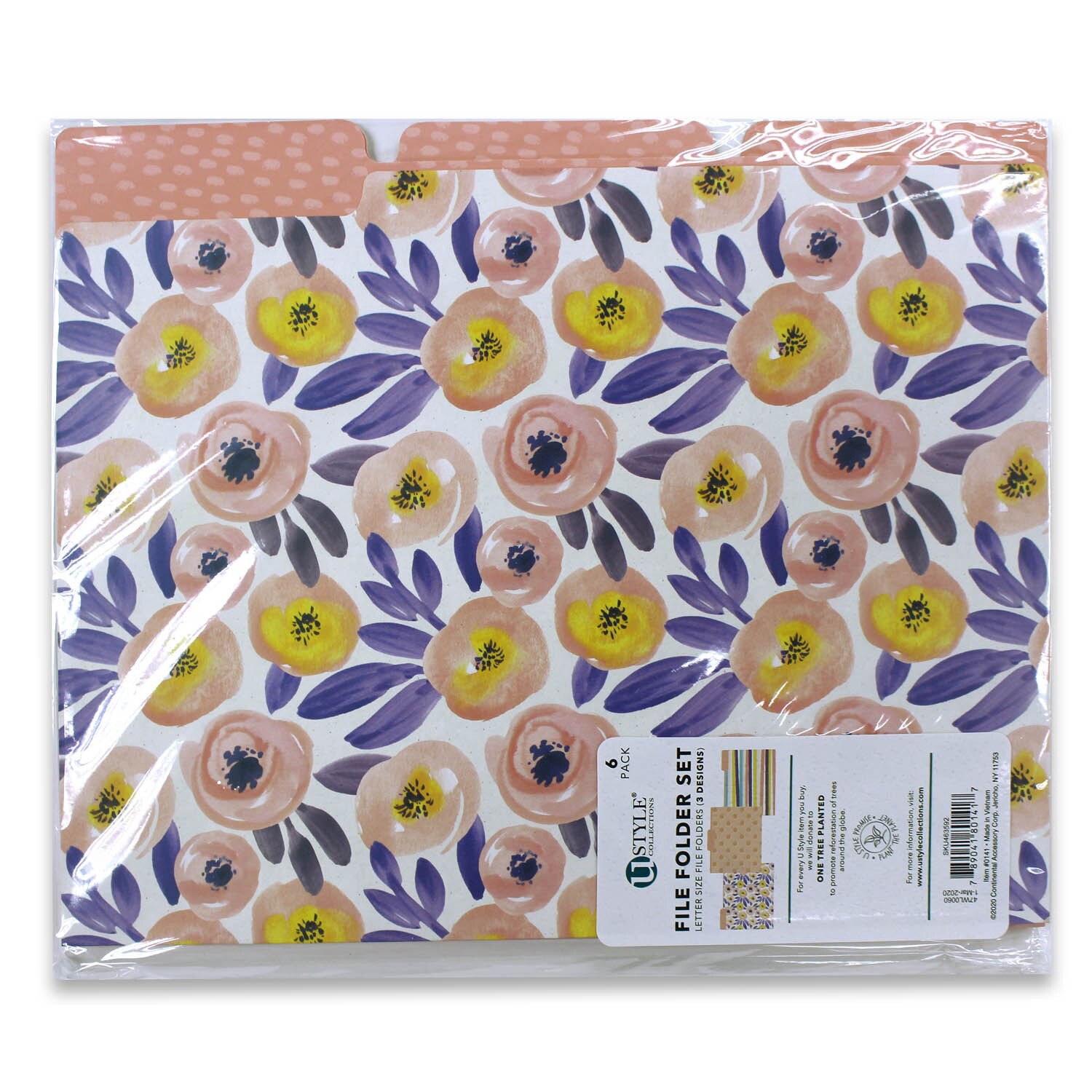 slide 2 of 6, Caliber File Folder Set (Letter Size) Assorted Styles, 6 Ct, 1 ct