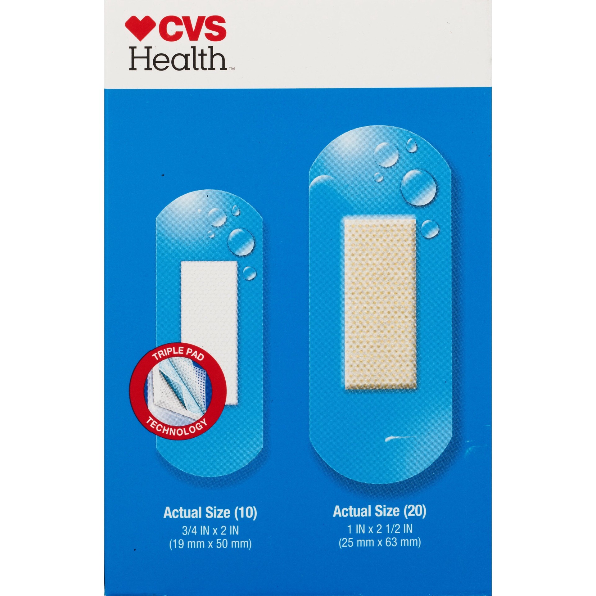 slide 2 of 9, CVS Health Clear Waterproof Bandages, Assorted Sizes, 30 Ct, 1 ct