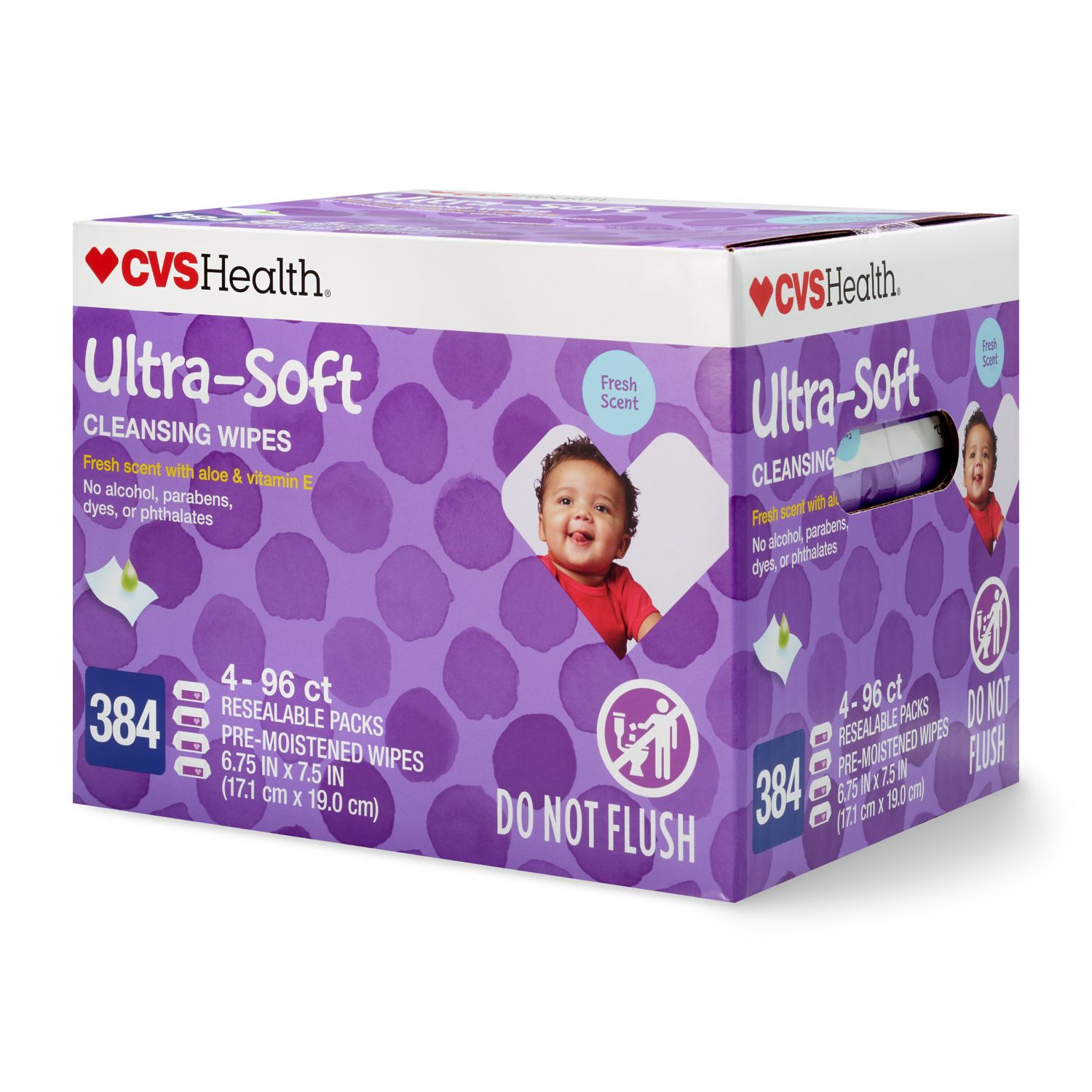 slide 4 of 5, CVS Health Ultra-Soft Cleansing Wipes, Scented, 96 Ct, 4 Pk, 1 ct