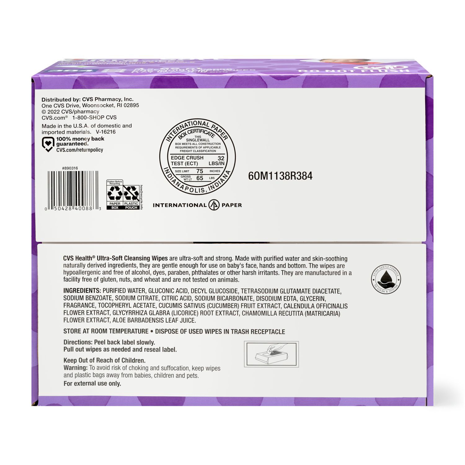 slide 5 of 5, CVS Health Ultra-Soft Cleansing Wipes, Scented, 96 Ct, 4 Pk, 1 ct