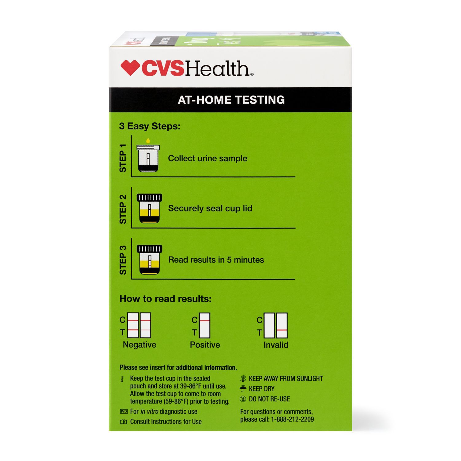 slide 8 of 11, CVS Health Home Drug Test Kit, Marijuana, 1 Pack, 1 ct