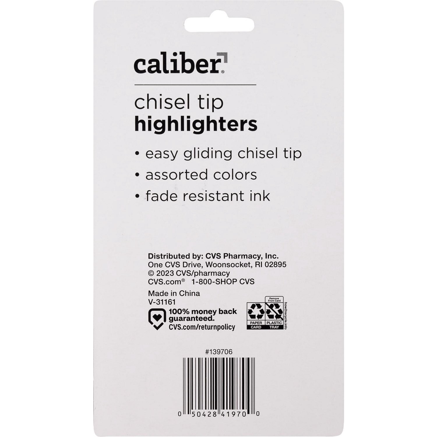 slide 2 of 2, Caliber Fluorescent Highlighters, 5 Colors, 1 ct