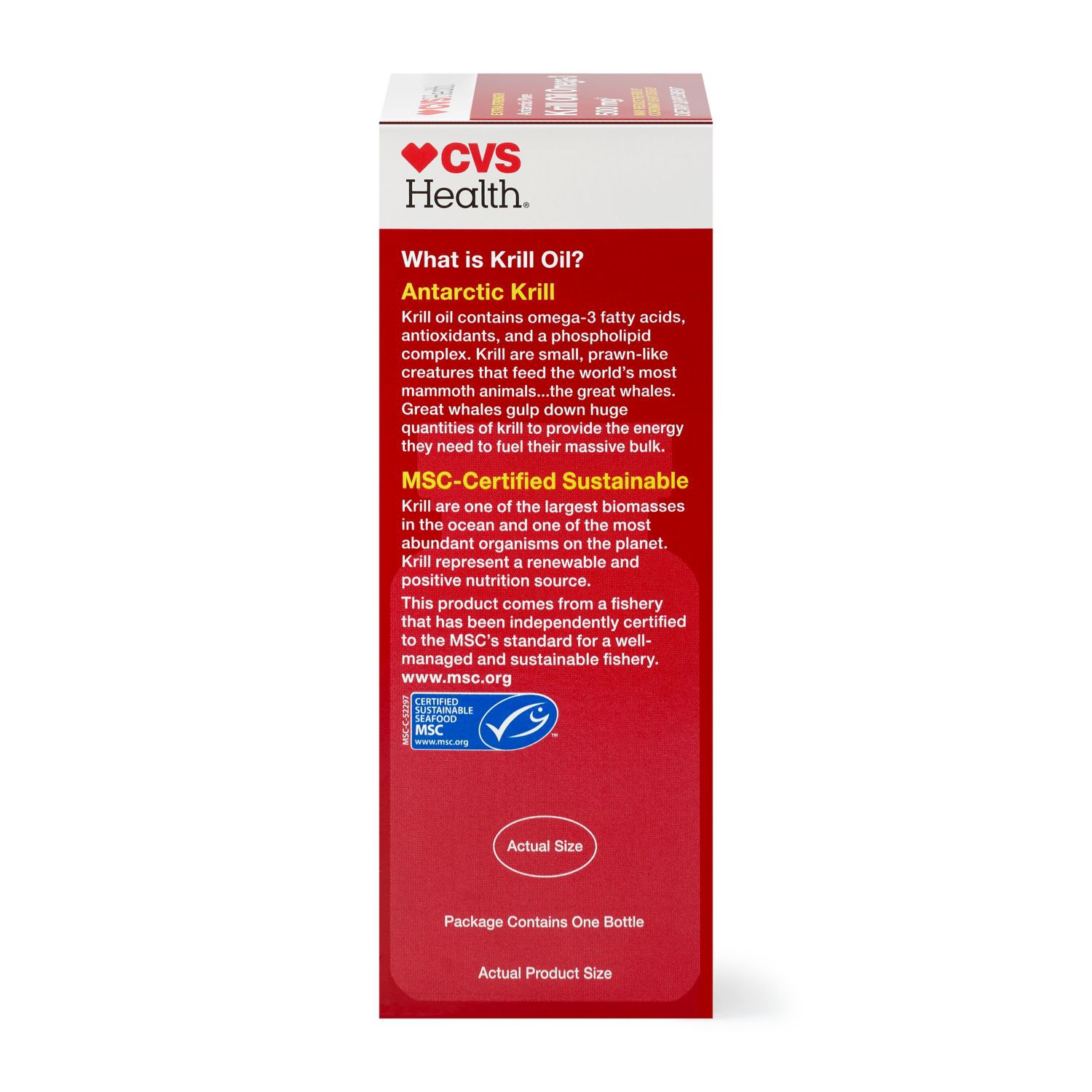 slide 2 of 5, Cvs Health Antarctic Pure Omega-3 Krill Oil Softgels, 45 Ct, 1 ct