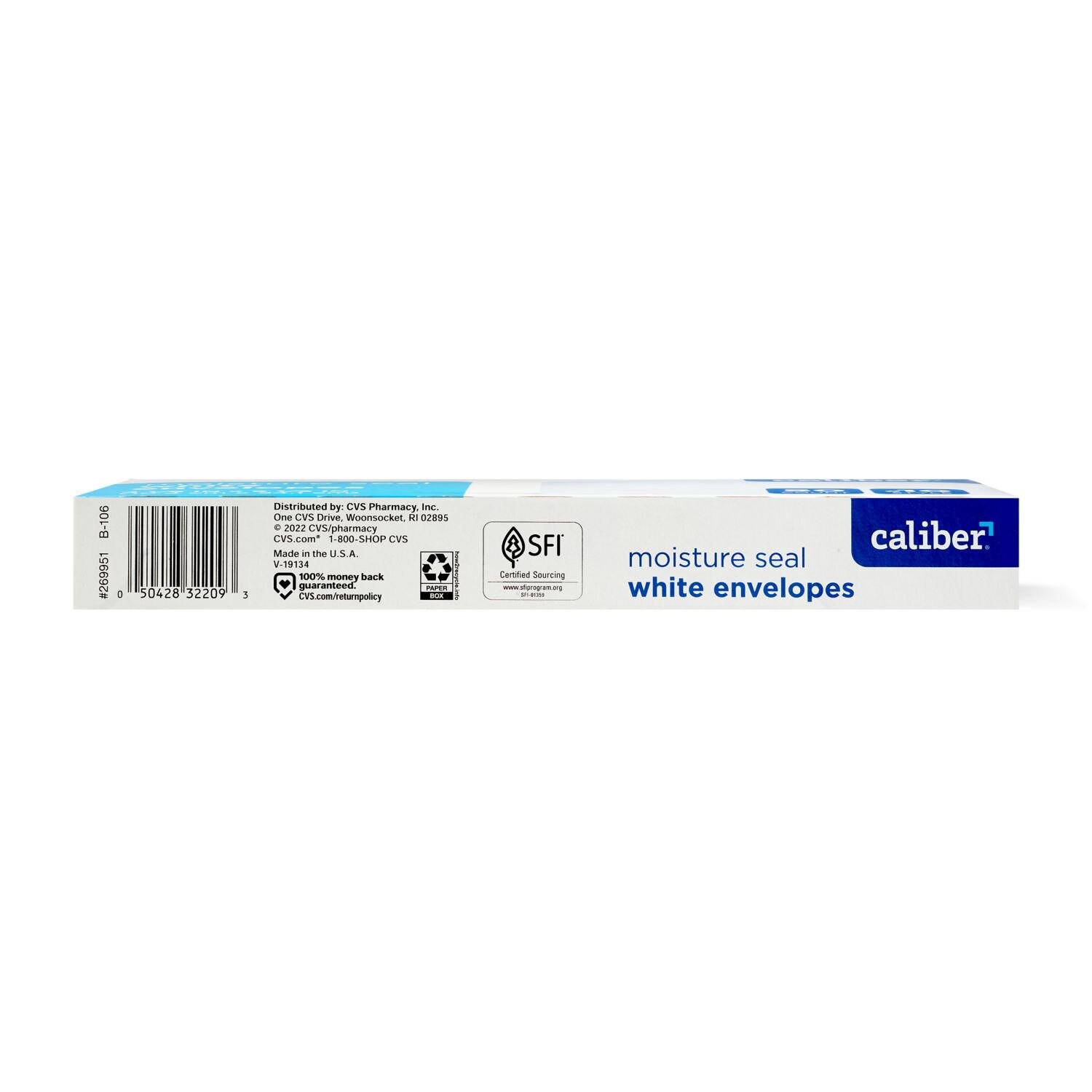 slide 3 of 3, Caliber Plain White Moisture Seal Envelopes, 50 Ct, 1 ct