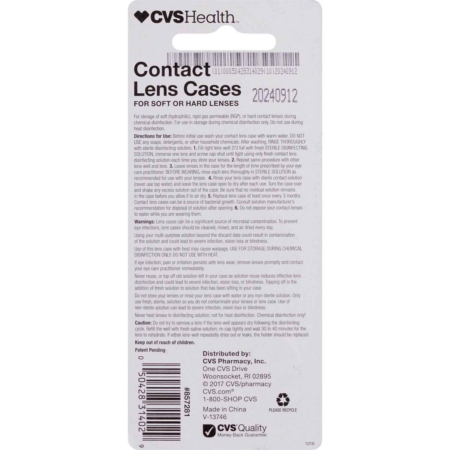 slide 2 of 3, CVS Health Contact Lens Case Deluxe 2 Pack, 1 ct
