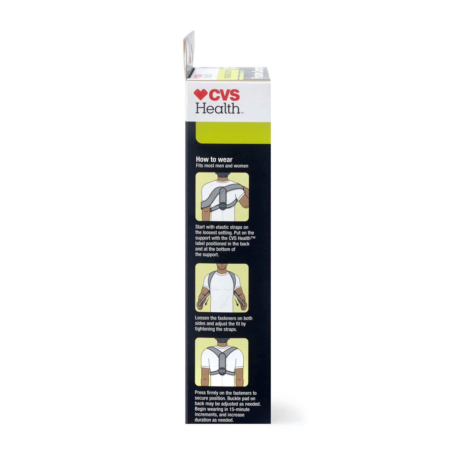 slide 3 of 5, CVS Health Adjustable Back Posture Corrector, 1 ct