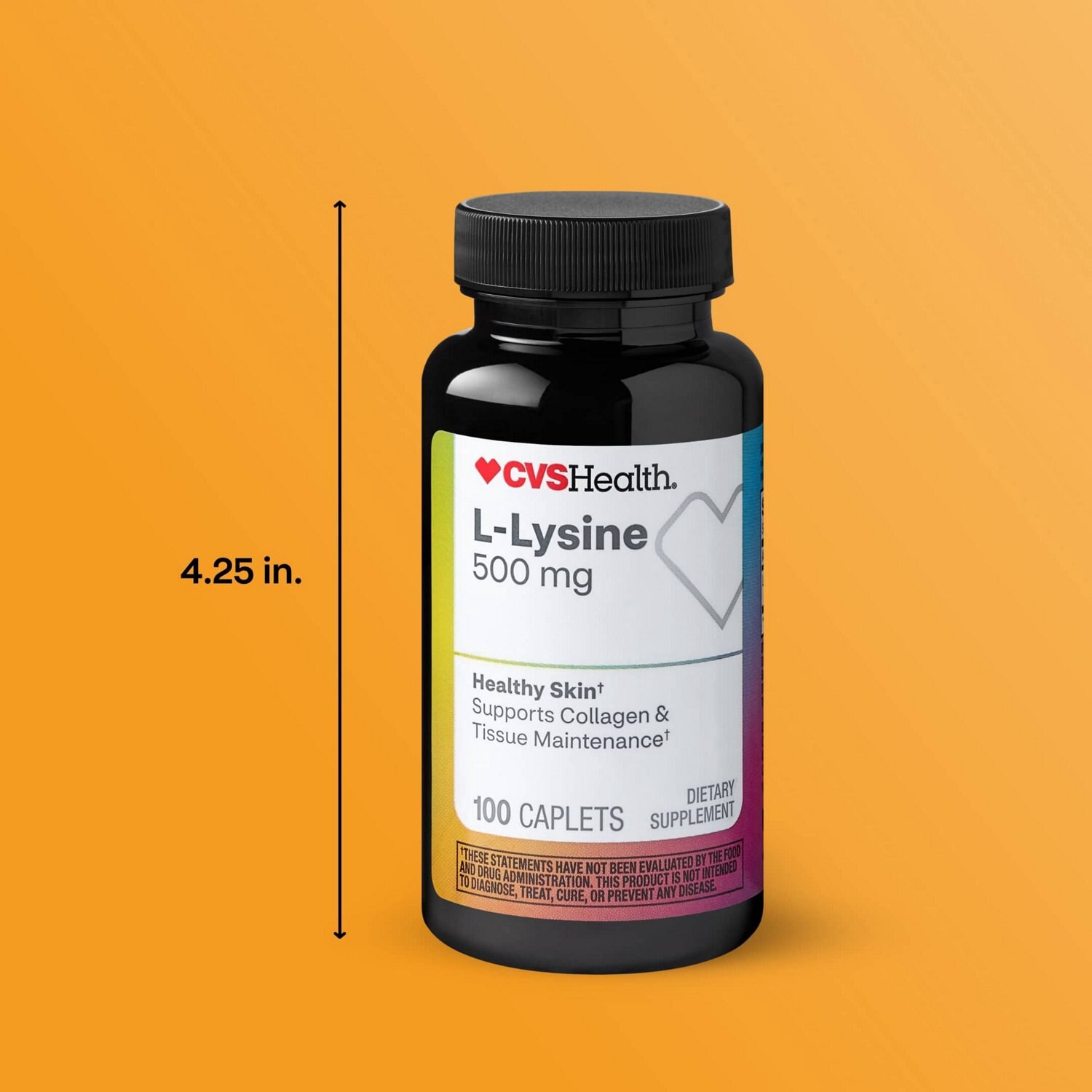 slide 3 of 9, CVS Health L-Lysine Caplets, 100 Ct, 1 ct