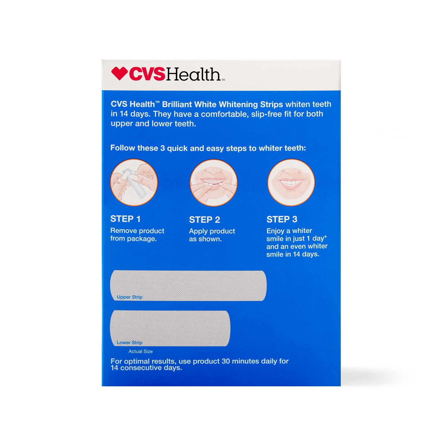 slide 4 of 4, Cvs Health Brilliant White Whitening Strips, 14 Treatments, 14 ct
