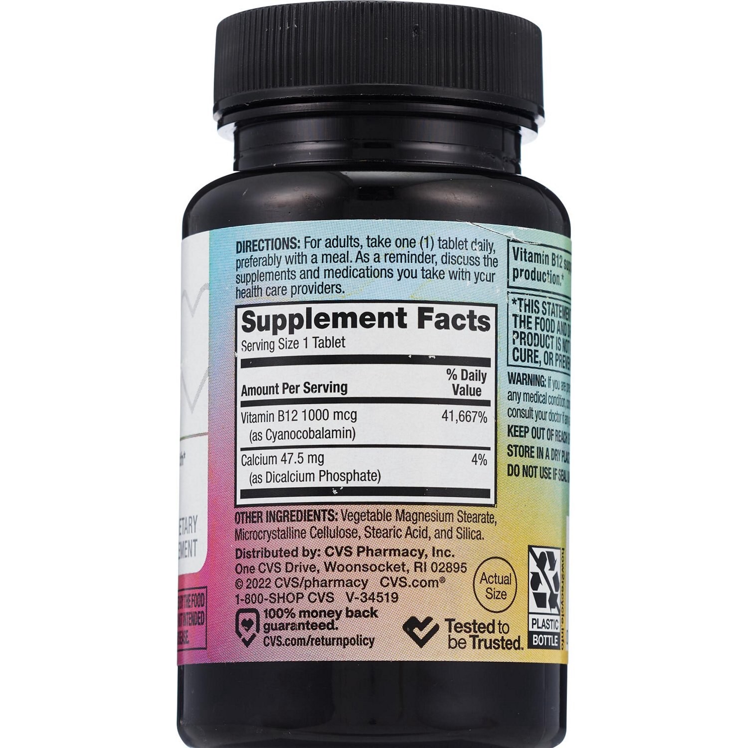 slide 9 of 12, CVS Health Vitamin B12 Tablets , 60 Ct, 1 ct