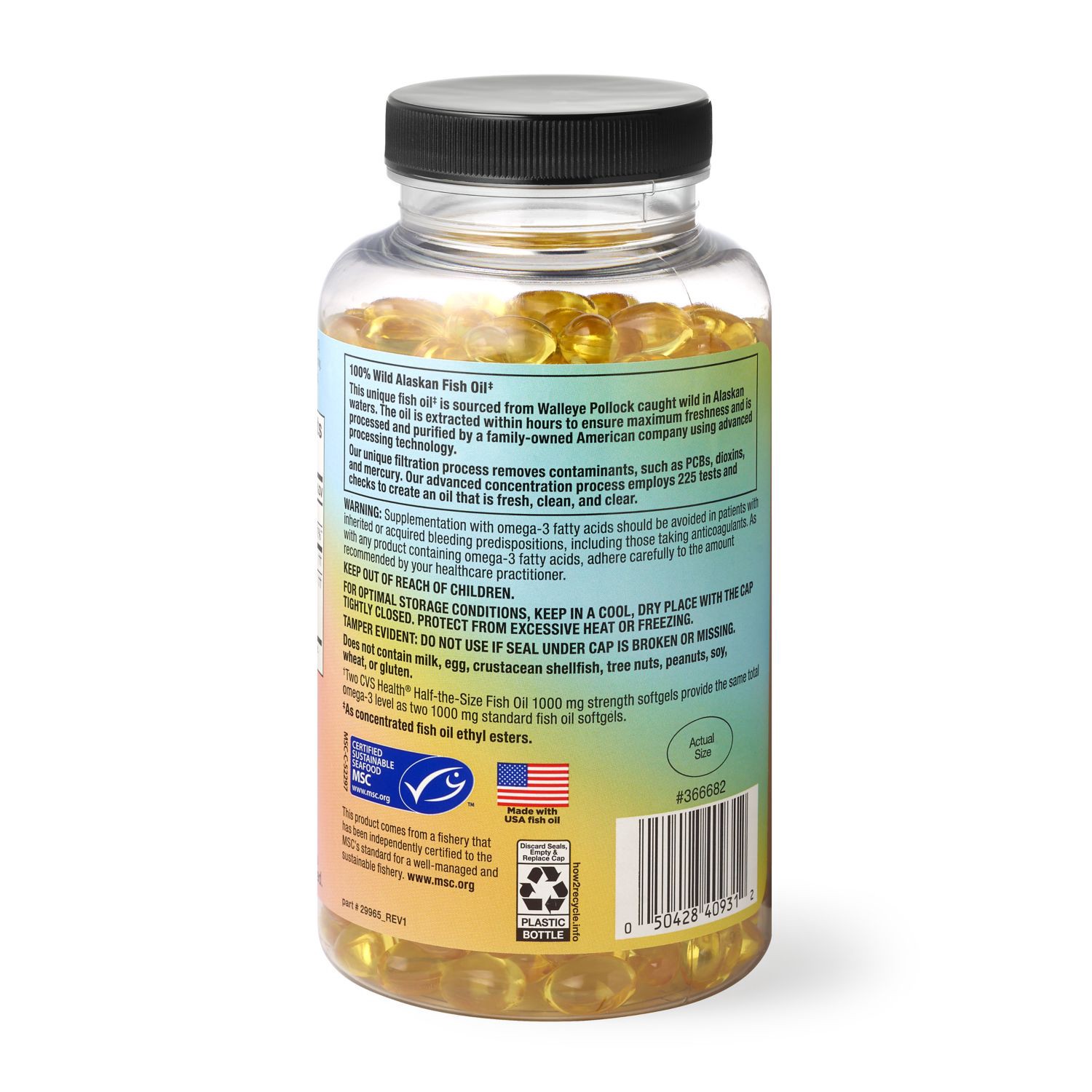 slide 2 of 4, Cvs Health Wild Alaskan Fish Oil Softgels, 360 Ct, 1 ct