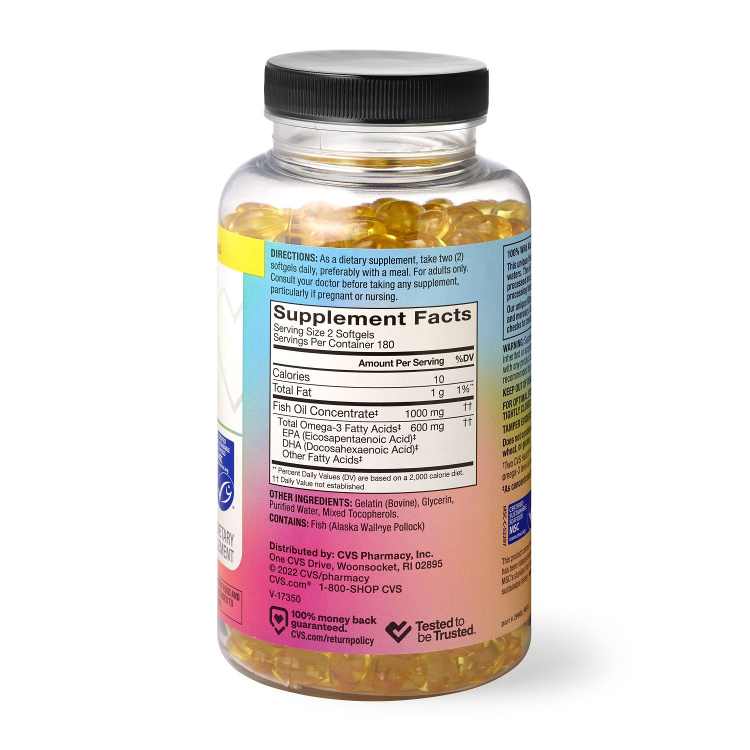 slide 3 of 4, Cvs Health Wild Alaskan Fish Oil Softgels, 360 Ct, 1 ct