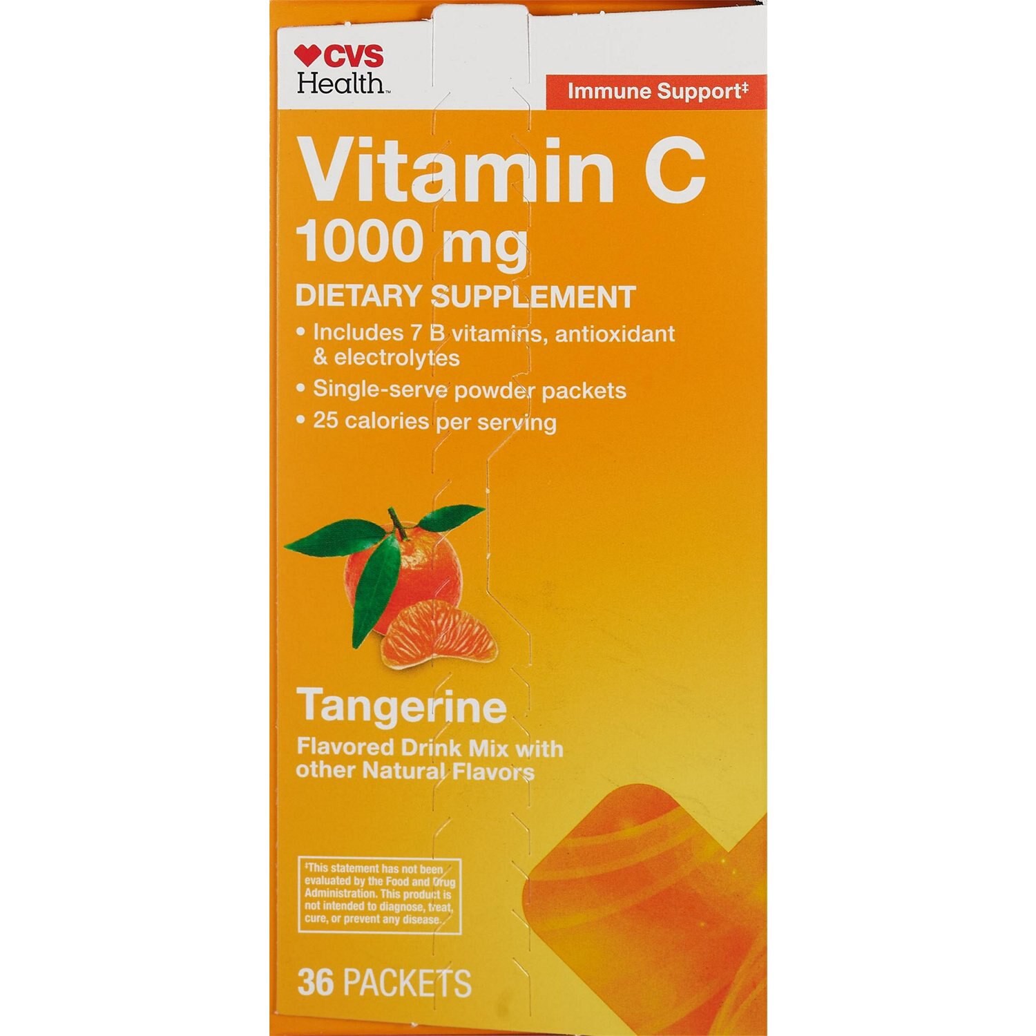 slide 3 of 4, CVS Health Immune Support Vitamin C Drink Packets, Tangerine, 36 Ct, 36 ct