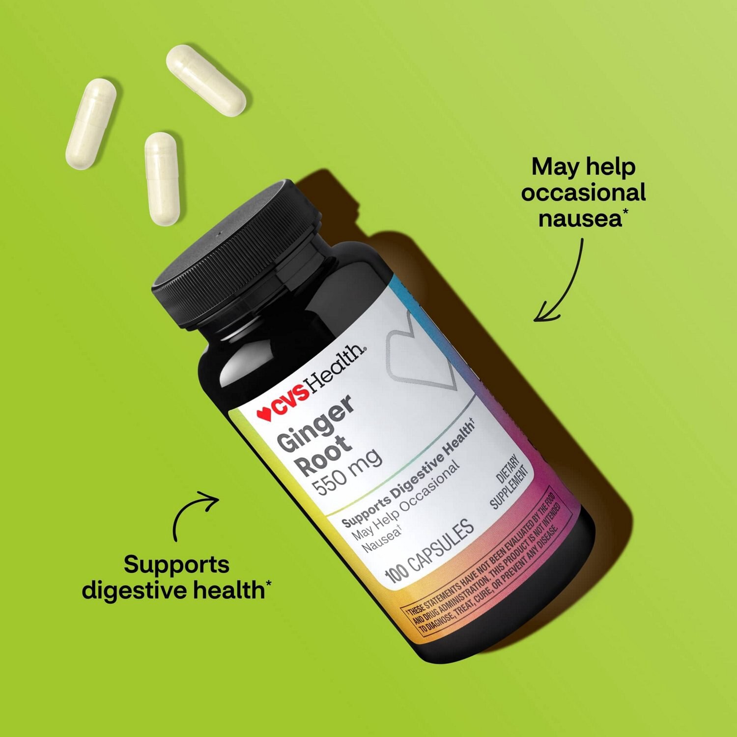 slide 5 of 11, CVS Health Ginger Root Capsules, 100 Ct, 1 ct