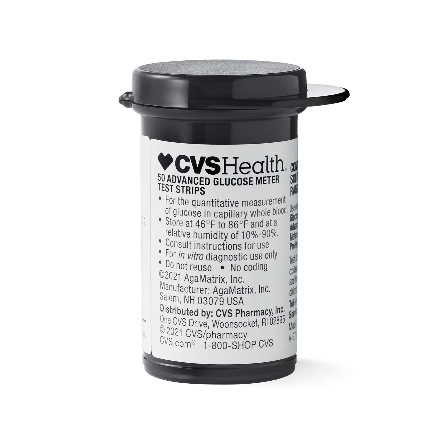 slide 8 of 10, CVS Health Advanced Glucose Meter Test Strips, 100 Ct, 1 ct