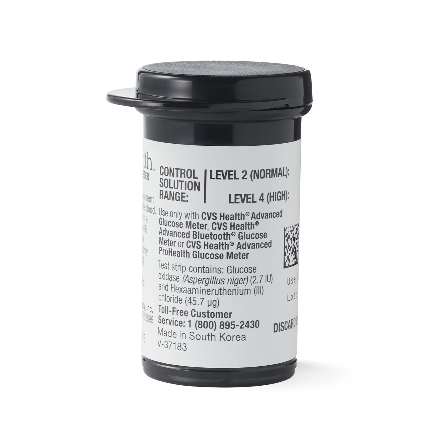 slide 4 of 10, CVS Health Advanced Glucose Meter Test Strips, 100 Ct, 1 ct