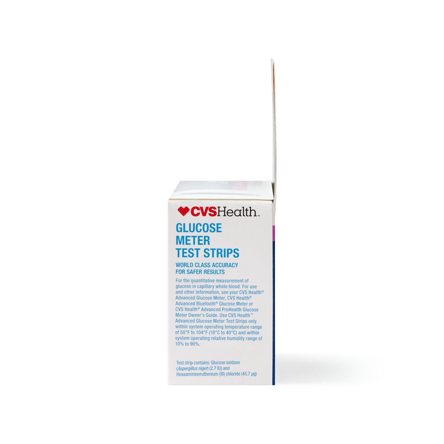 slide 7 of 10, CVS Health Advanced Glucose Meter Test Strips, 100 Ct, 1 ct