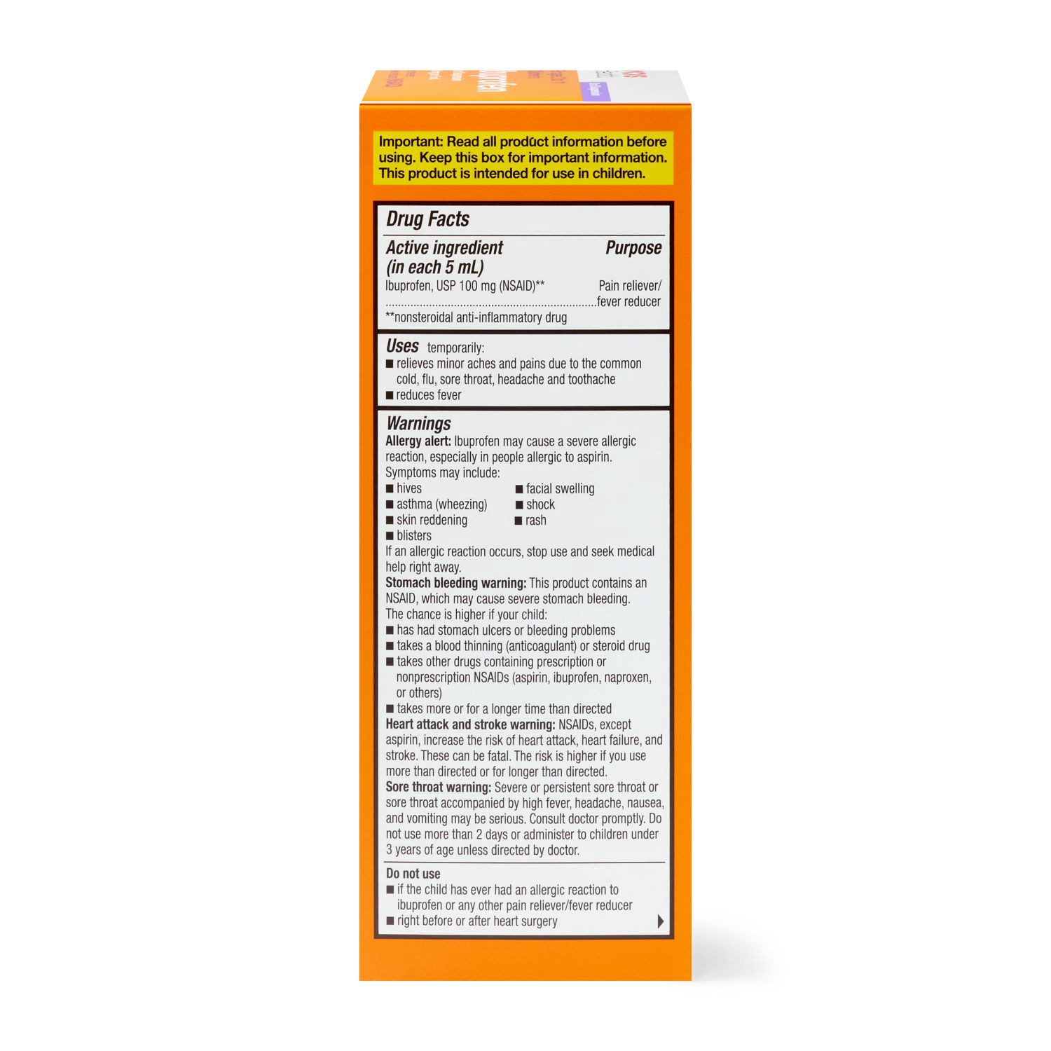 slide 5 of 5, CVS Health Children's Ibuprofen Pain Reliever & Fever Reducer (Nsaid) Oral Suspension, Grape, 4 Fl Oz, 1 ct