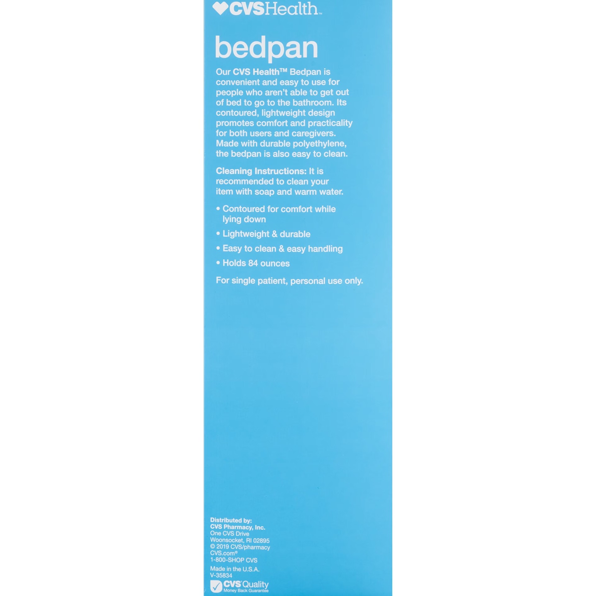slide 2 of 4, Cvs Health Bedpan, 1 ct