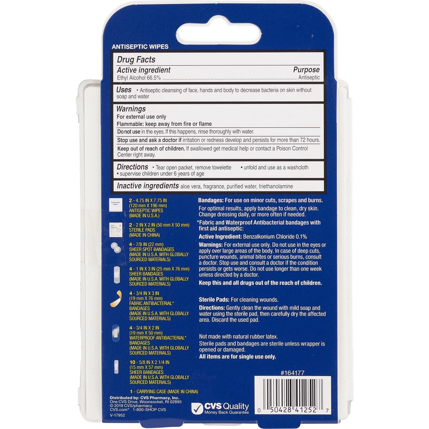 slide 2 of 3, CVS Health Travel First Aid Kit, Antibacterial Essentials, 30 Piece, 1 ct