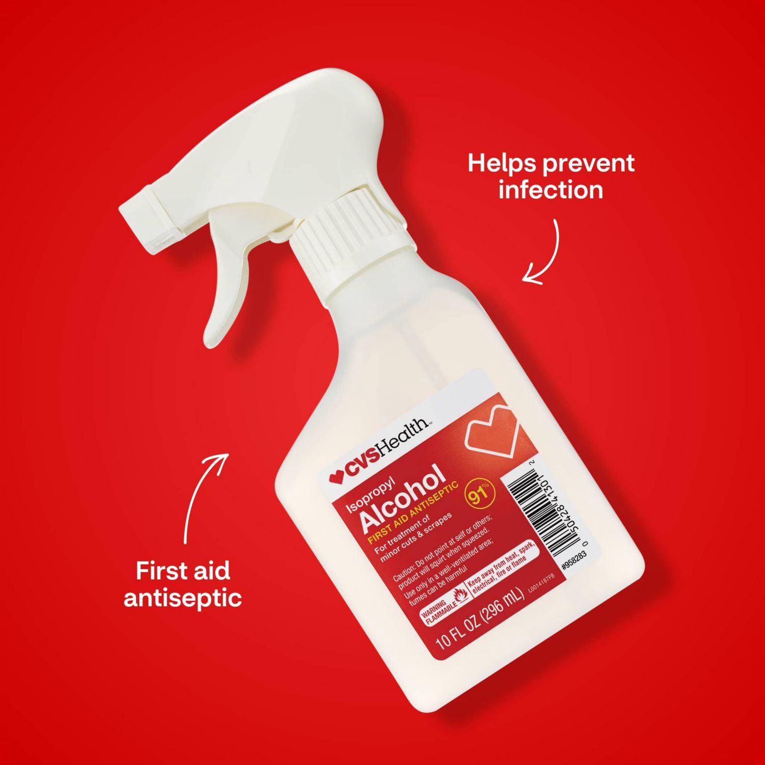 slide 4 of 7, CVS Health Alcohol First Aid Antiseptic Spray, 10 Fl Oz, 1 ct