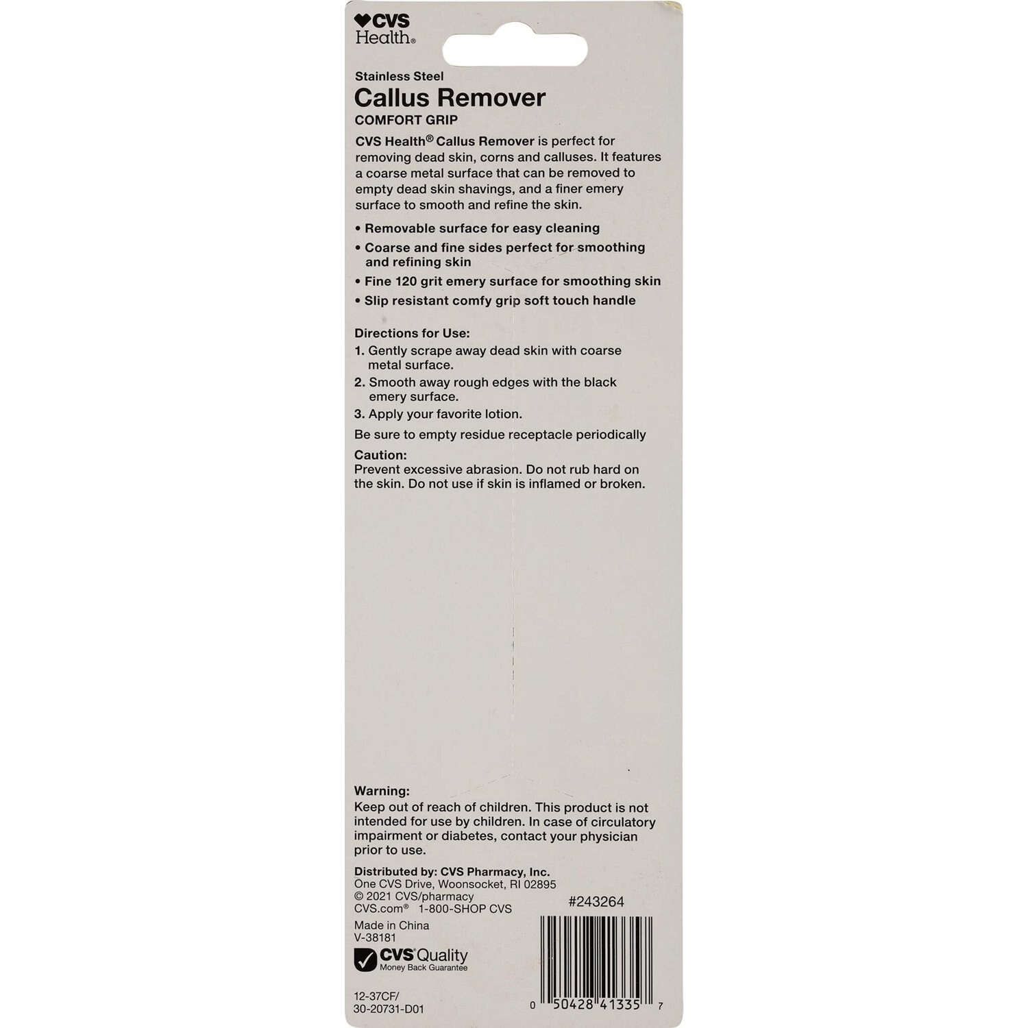 slide 3 of 3, Cvs Health Slip Resistant Callus Remover, 1 ct