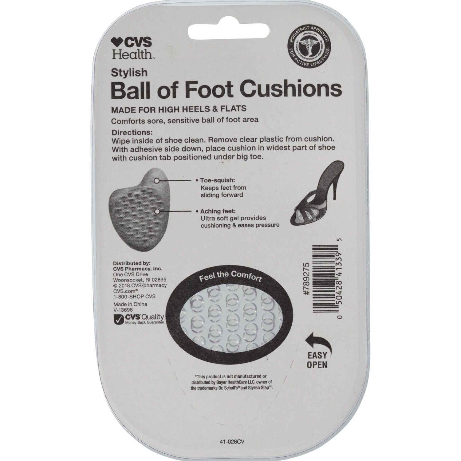 slide 2 of 3, CVS Health Ball Of Foot Cushion For Heels & Flats, 1 Ct, 1 ct
