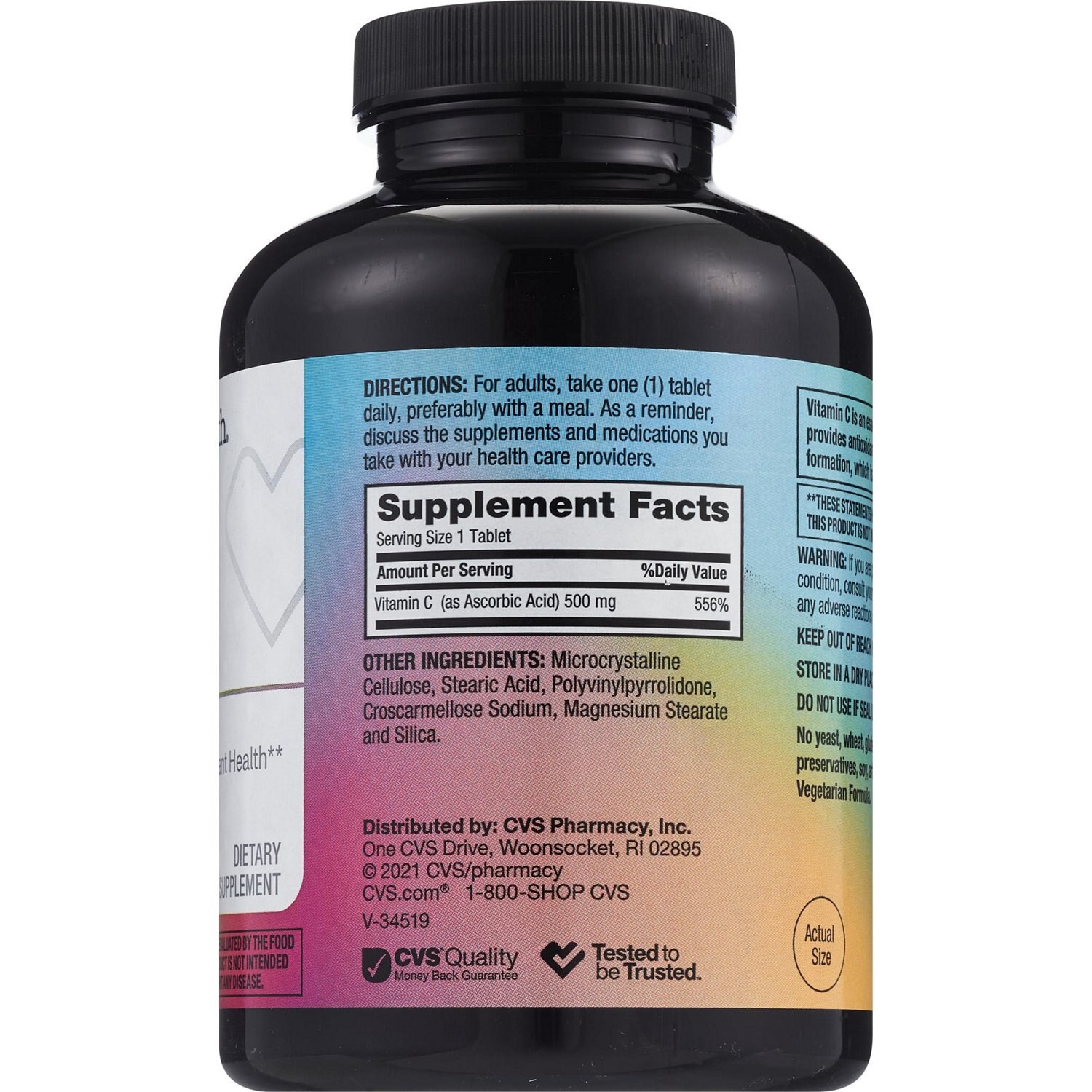 slide 4 of 4, Cvs Health Vitamin C Tablets, 500 Ct, 1 ct