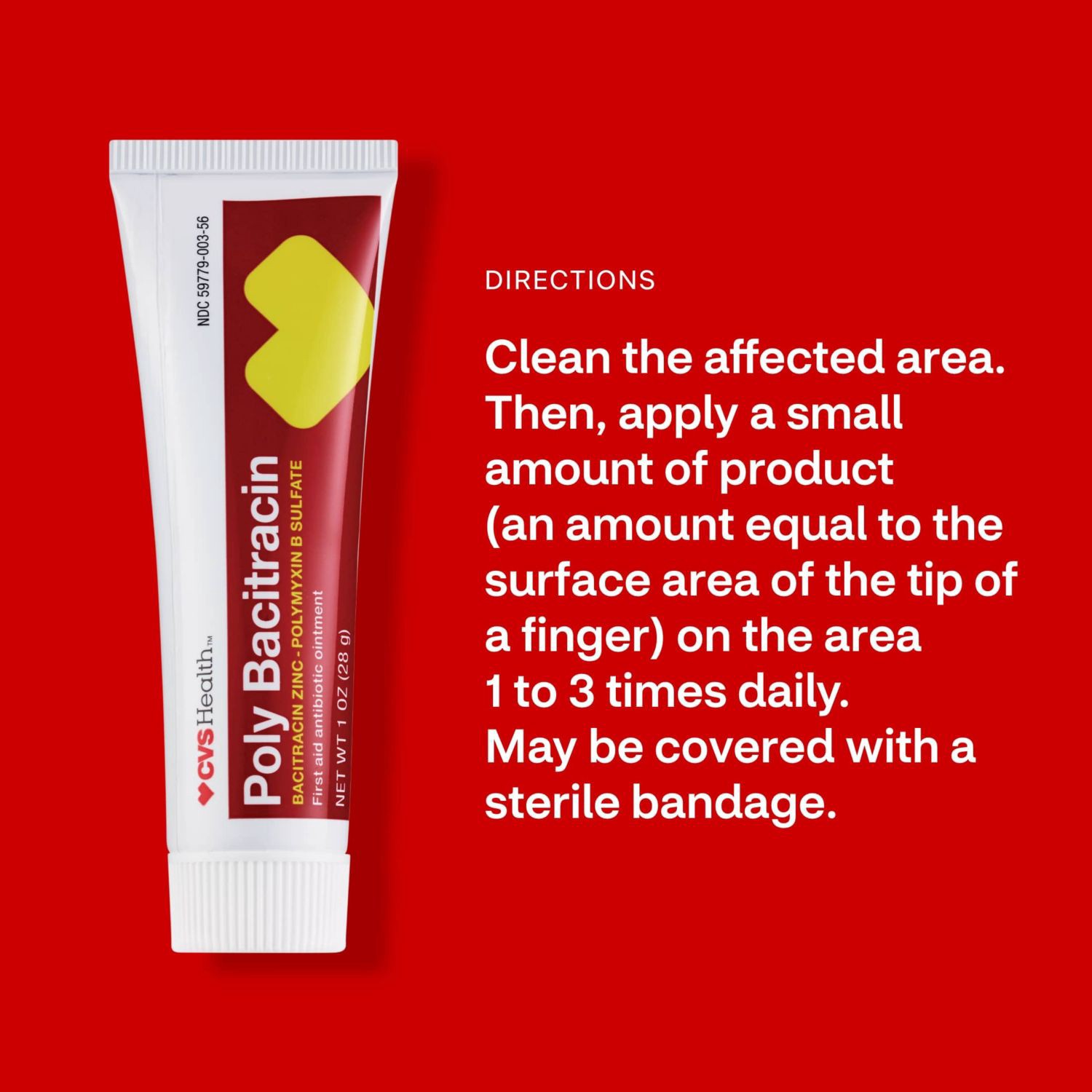 slide 7 of 9, CVS Health Poly Bacitracin, First Aid Antibiotic Ointment, 1 Oz, 1 oz