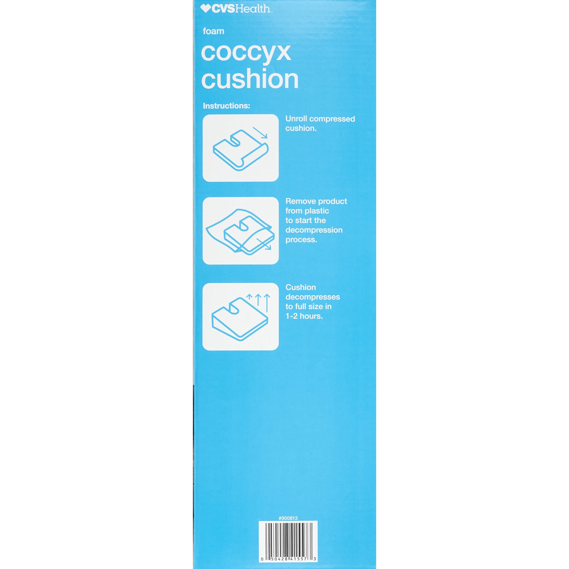 slide 3 of 4, Cvs Health Coccyx Foam Cushion, 1 ct