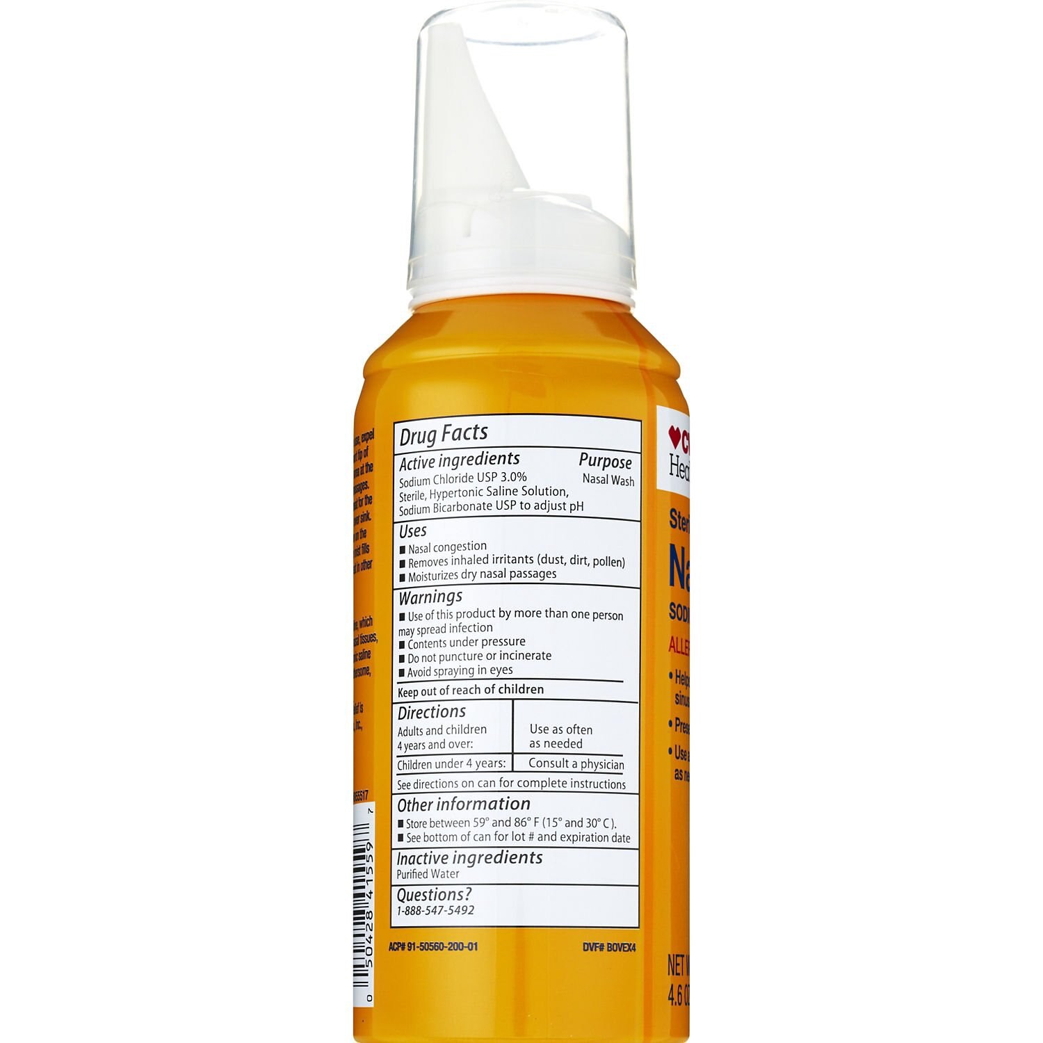 slide 3 of 5, CVS Health Allergy & Sinus Relief Sterile Saline Nasal Mist, 4.25 Oz, 1 ct