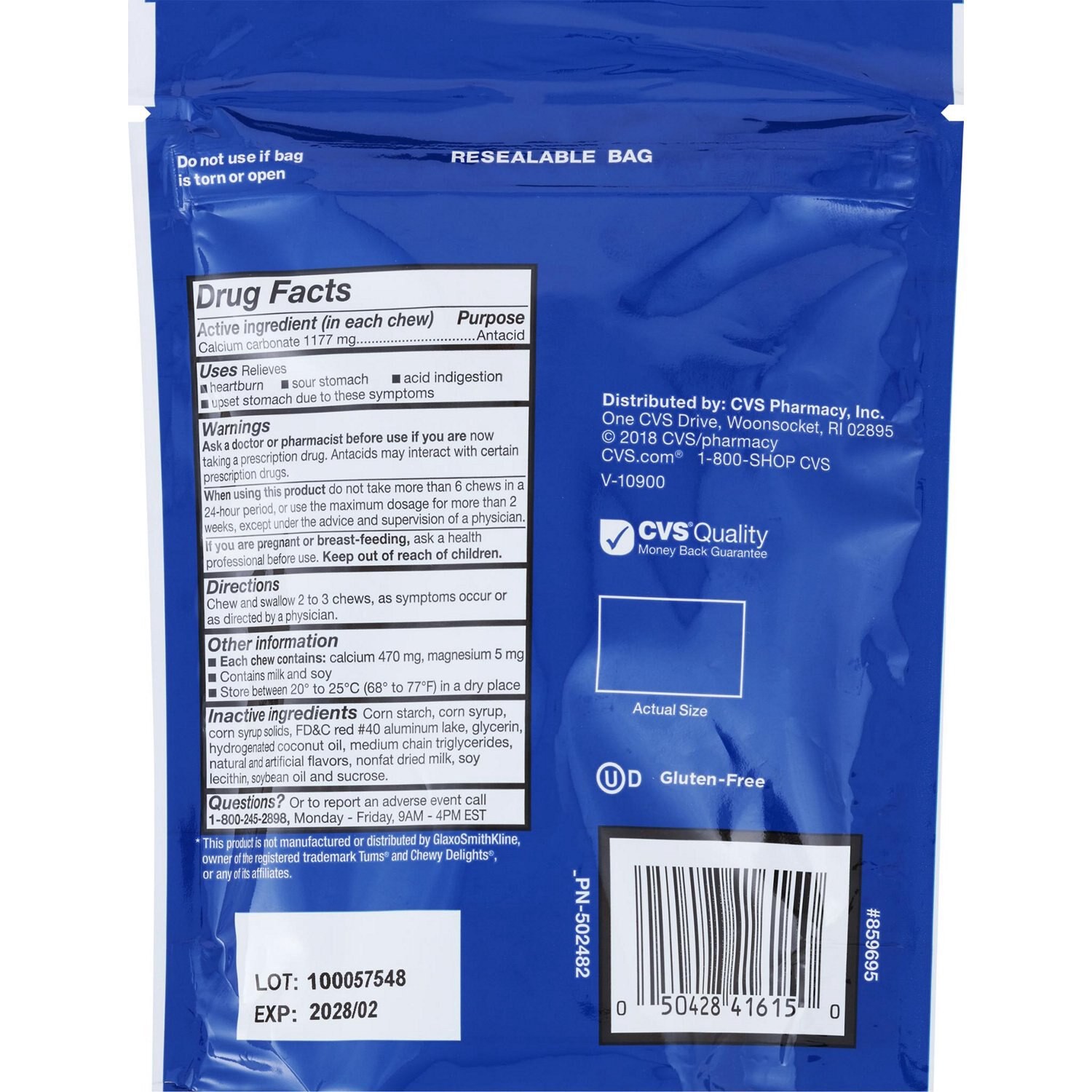 slide 3 of 3, CVS Health Ultra Strength Antacid Soft Chews, Cherry, 36 Ct, 1 ct