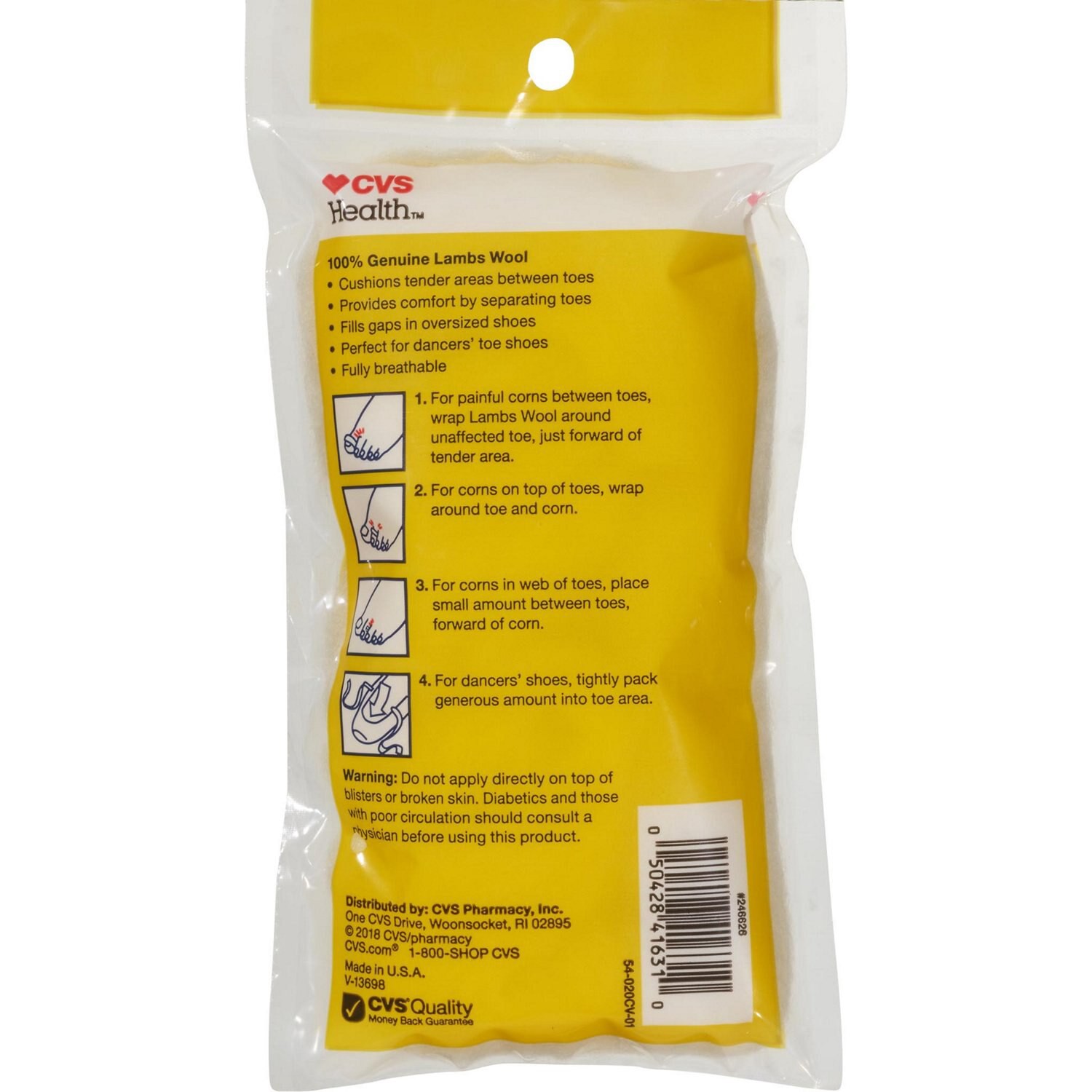 slide 2 of 2, CVS Health Lambs Wool Padding, 1 ct