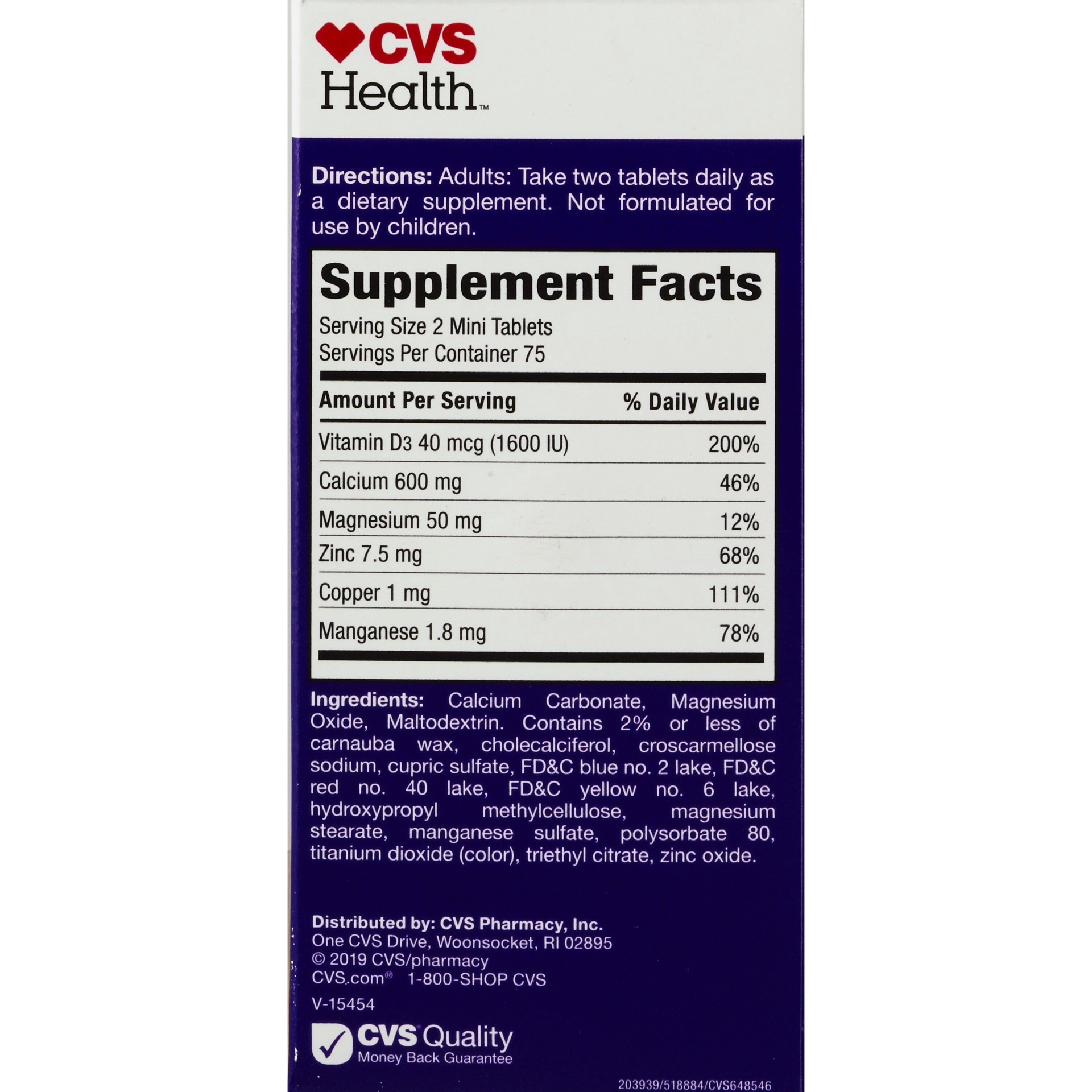 slide 3 of 5, CVS Health Calcium Mini Tablets, 150 Ct, 1 ct