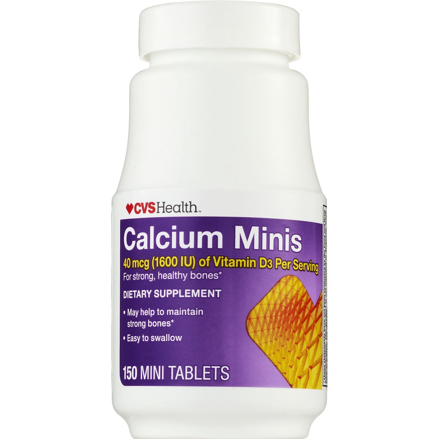 slide 2 of 5, CVS Health Calcium Mini Tablets, 150 Ct, 1 ct
