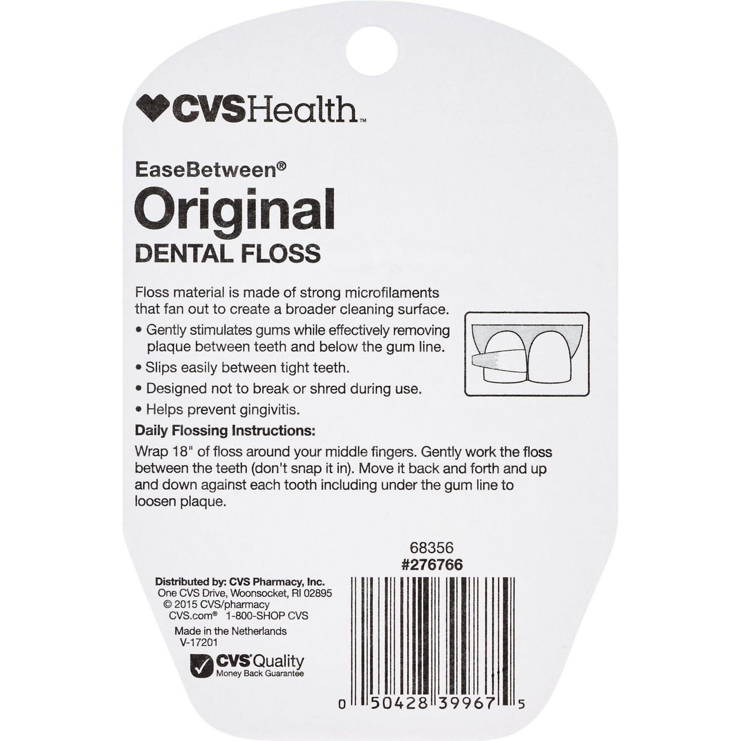 slide 3 of 3, CVS Health Easebetween Original Dental Floss, Fresh Mint, 50 M, 1 ct