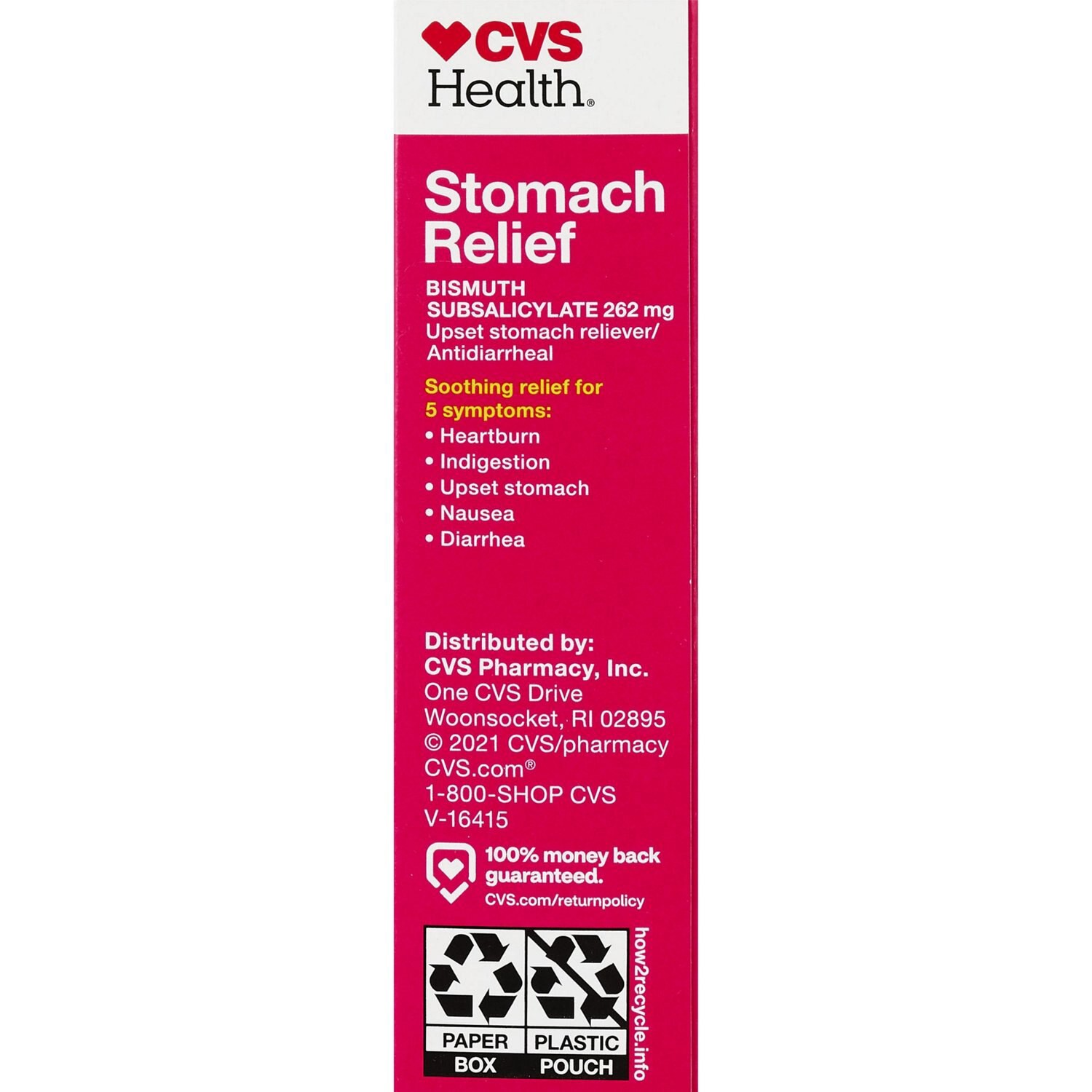 slide 2 of 4, CVS Health Stomach Relief Chewable Tablets, Cherry, 30 Ct, 1 ct