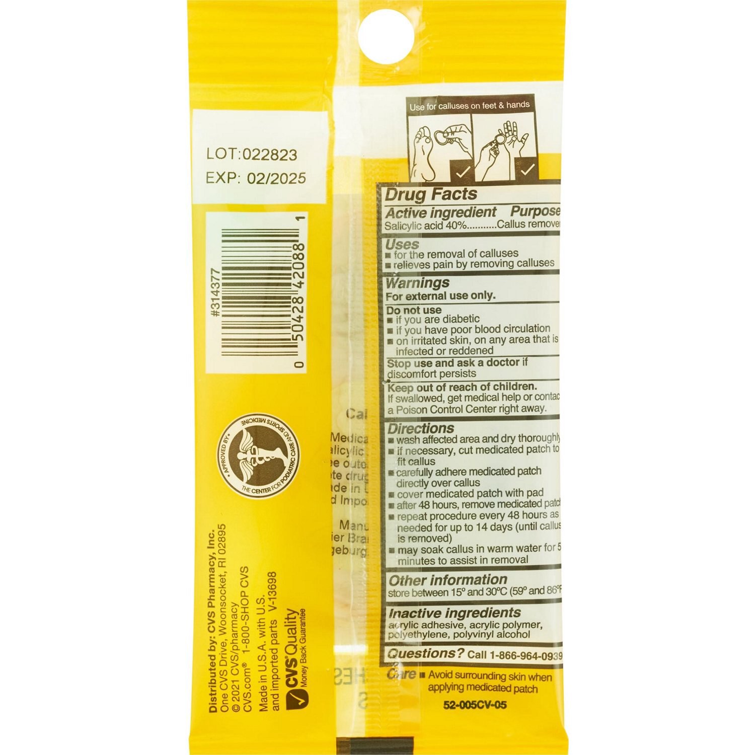 slide 2 of 2, CVS Health Medicated Callus Removers, 1 ct