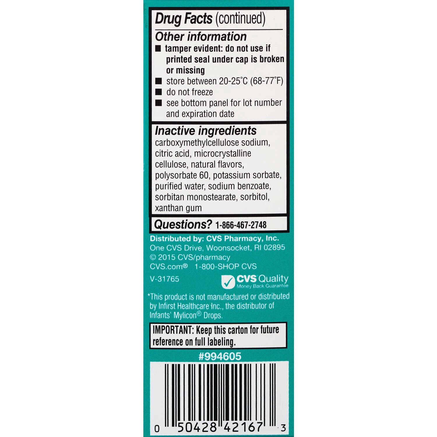 slide 3 of 4, CVS Health Infants' Gas Relief Drops, 0.5 Oz, 1 ct