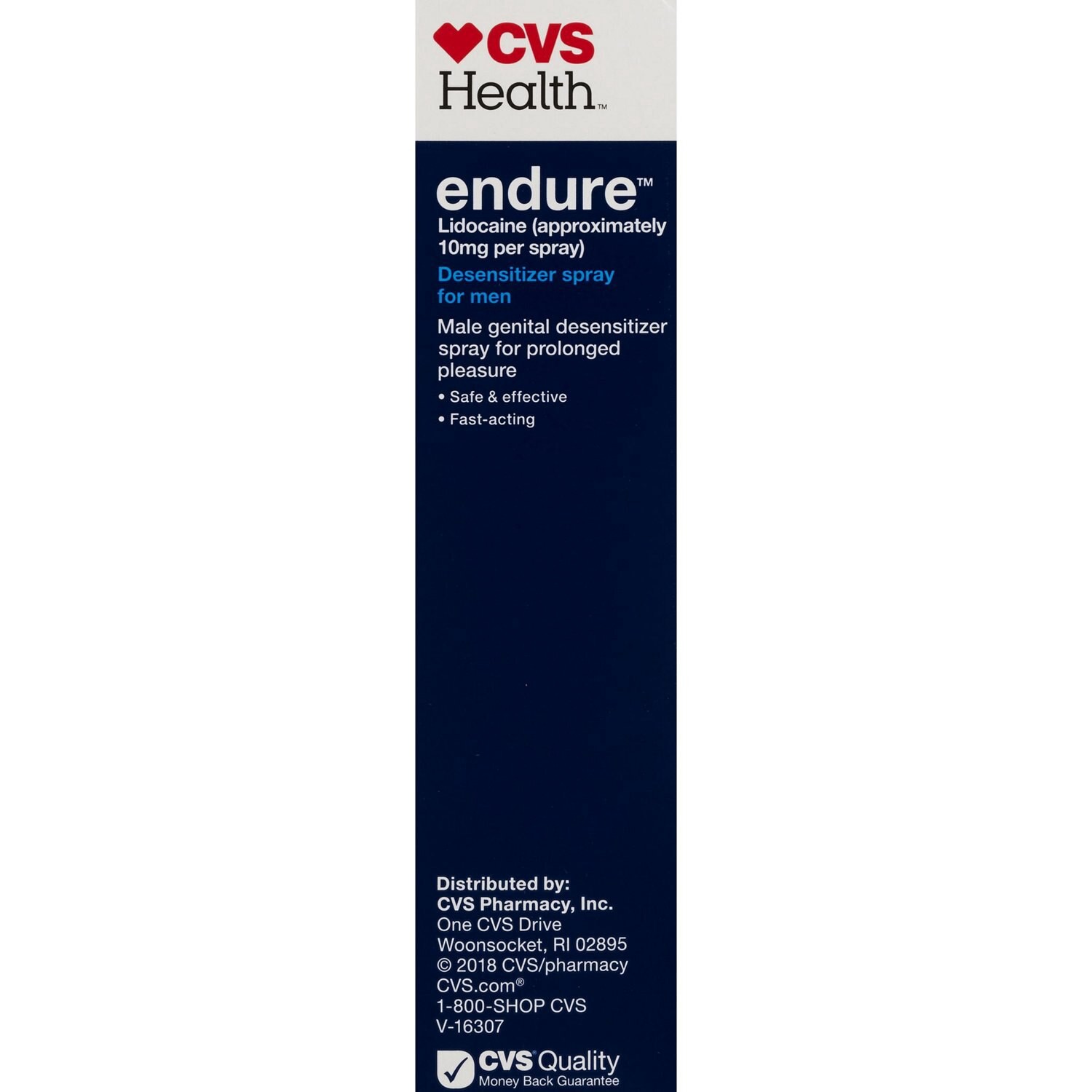 slide 2 of 6, CVS Health Endure Licocaine Men's Desensitizing Spray, 0.22 Fl Oz, 1 ct
