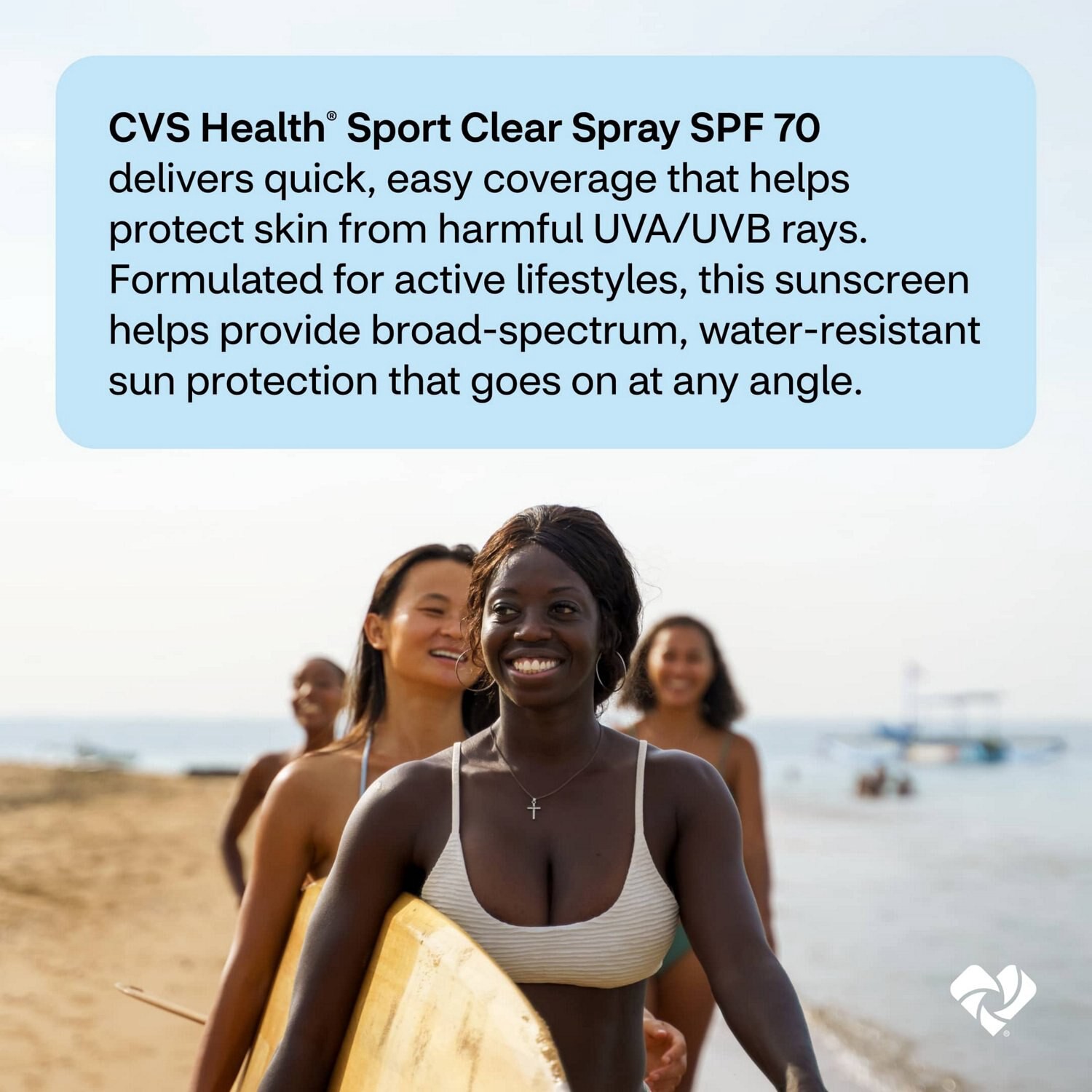 slide 5 of 9, CVS Health Sport Clear Broad Spectrum Sunscreen Spray 5.5 Oz, Spf 70, 1 ct
