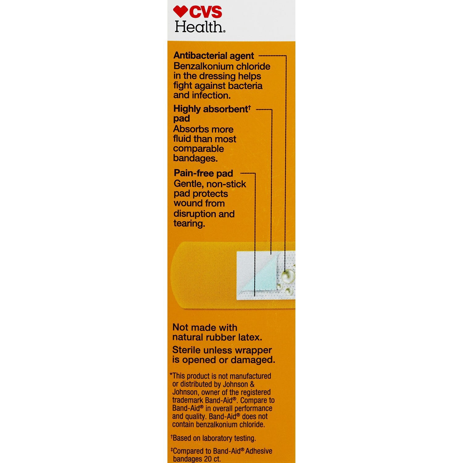 slide 8 of 9, CVS Health Sheer Antibacterial Bandages, Assorted Sizes, 30 Ct, 1 ct