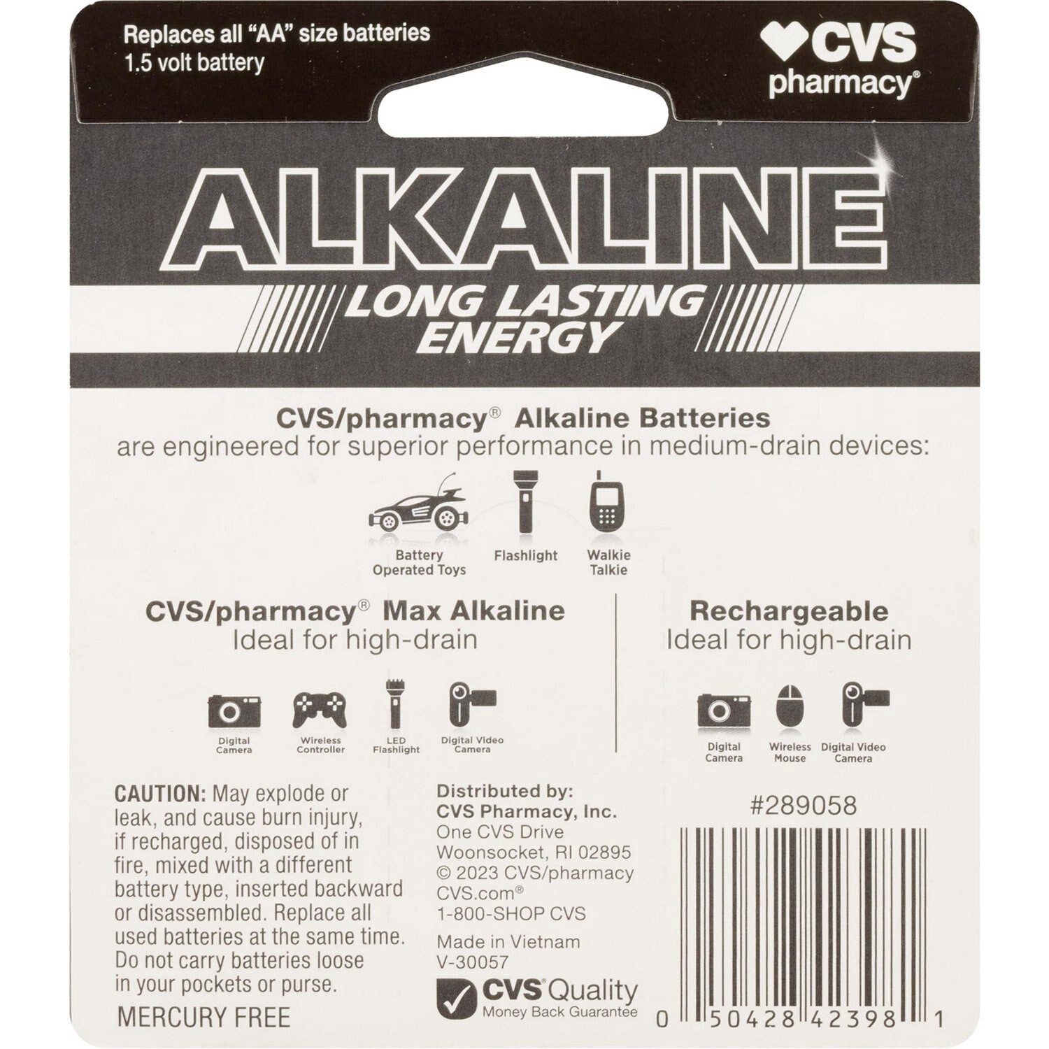 slide 3 of 3, CVS Health Cvs Alkaline Batteries Aa, 4 Ct, 1 ct