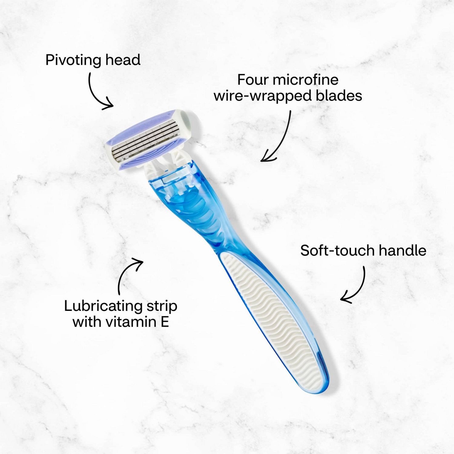 slide 2 of 7, CVS Beauty Women's 4 Blade Disposable Razors, 3 Ct, 1 ct