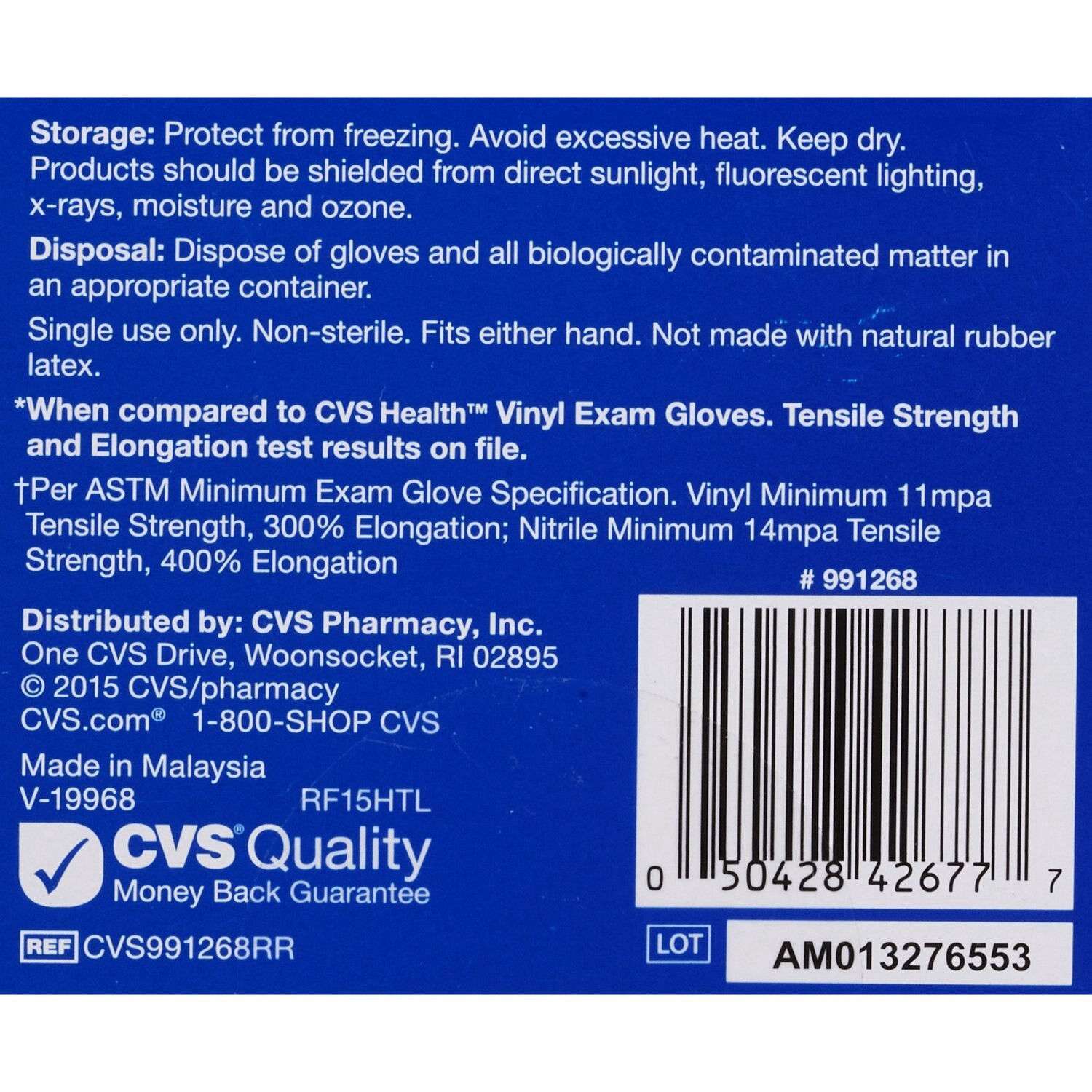 slide 2 of 4, CVS Health Durable Nitrile Exam Gloves, One Size Fitst Most, 40 Ct, 1 ct