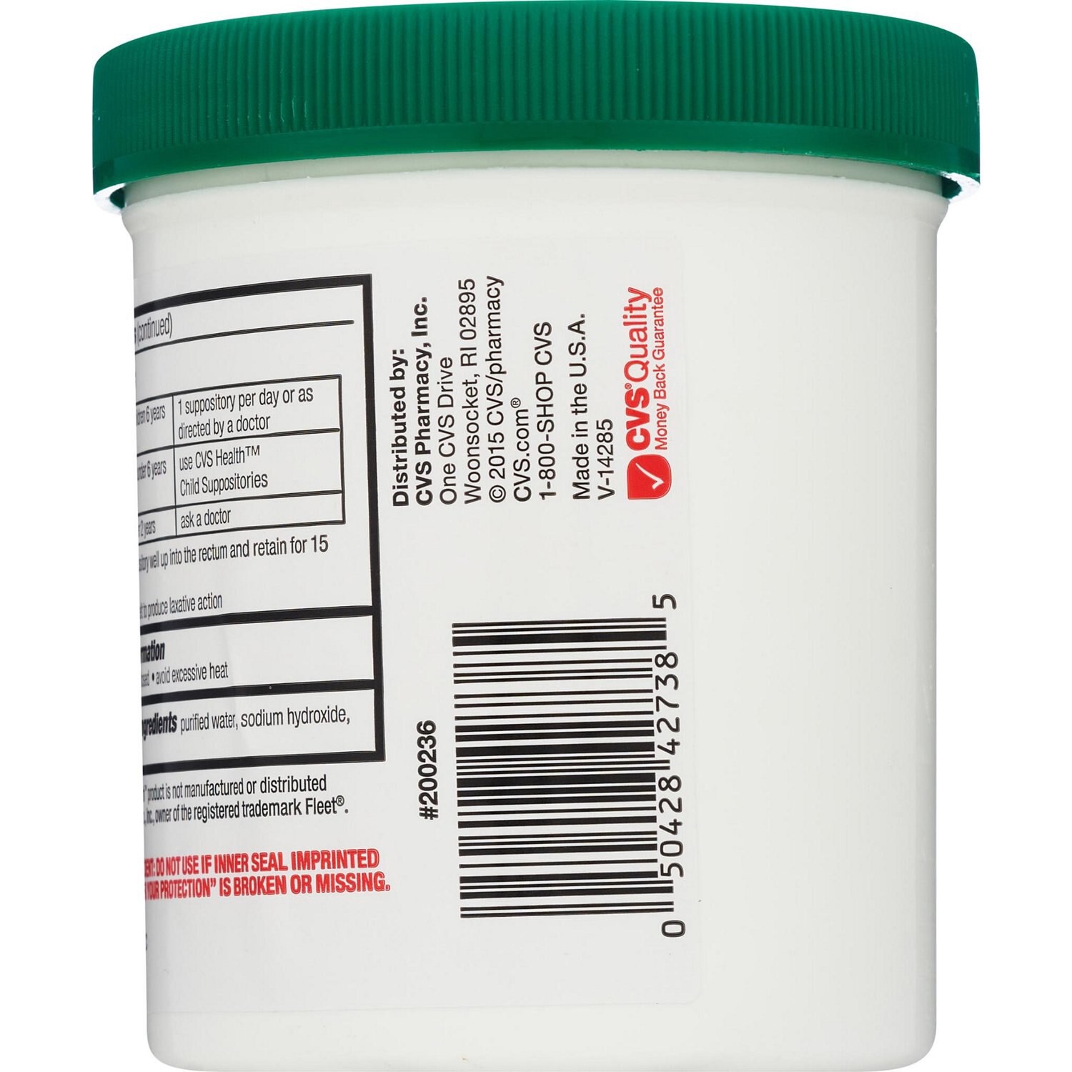 slide 2 of 5, CVS Health Glycerin Suppositories Adult Size, 100 Ct, 1 ct