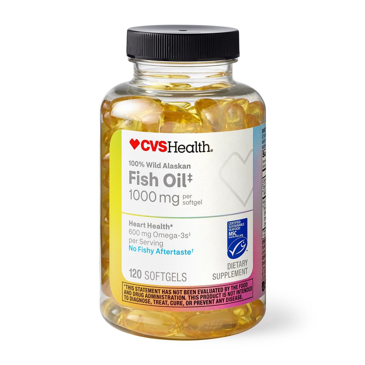 slide 3 of 9, Cvs Health 100% Wild Alaskan Fish Oil Softgels, 120 Ct, 1 ct