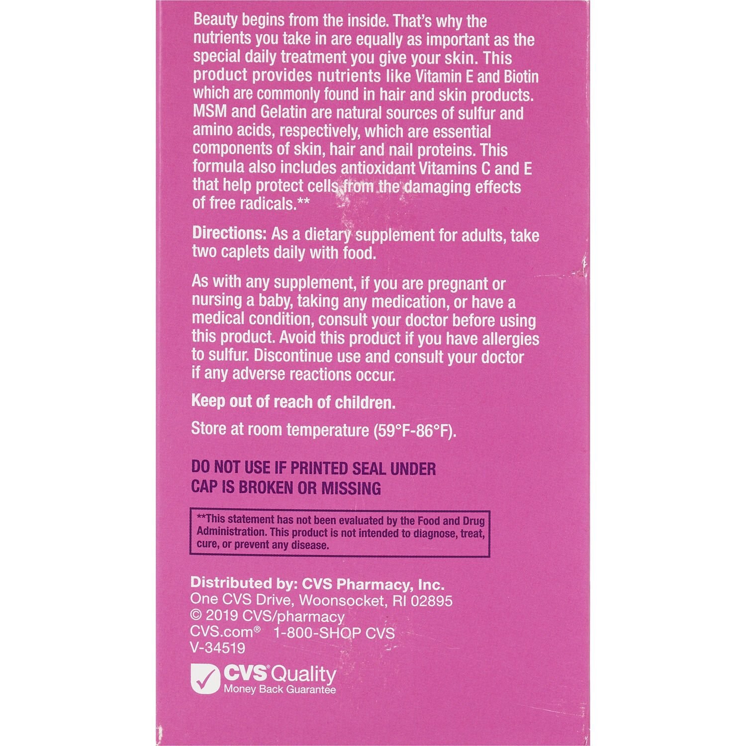 slide 2 of 5, CVS Health Hair, Skin And Nails With Antioxidants Tablets, 200 Ct, 1 ct