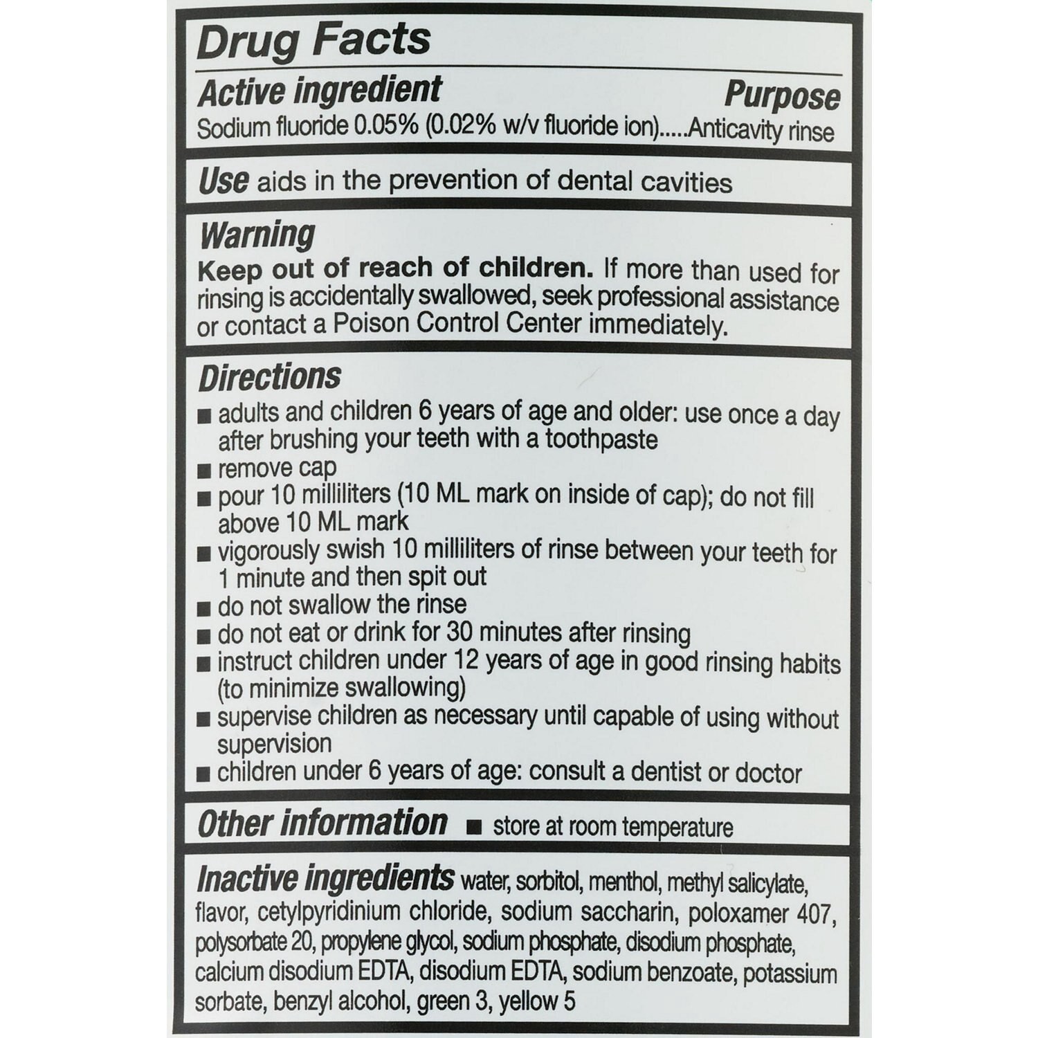 slide 3 of 4, CVS Health Anticavity Alcohol Free Fluoride Rinse, Mint, 18 Oz, 1 ct