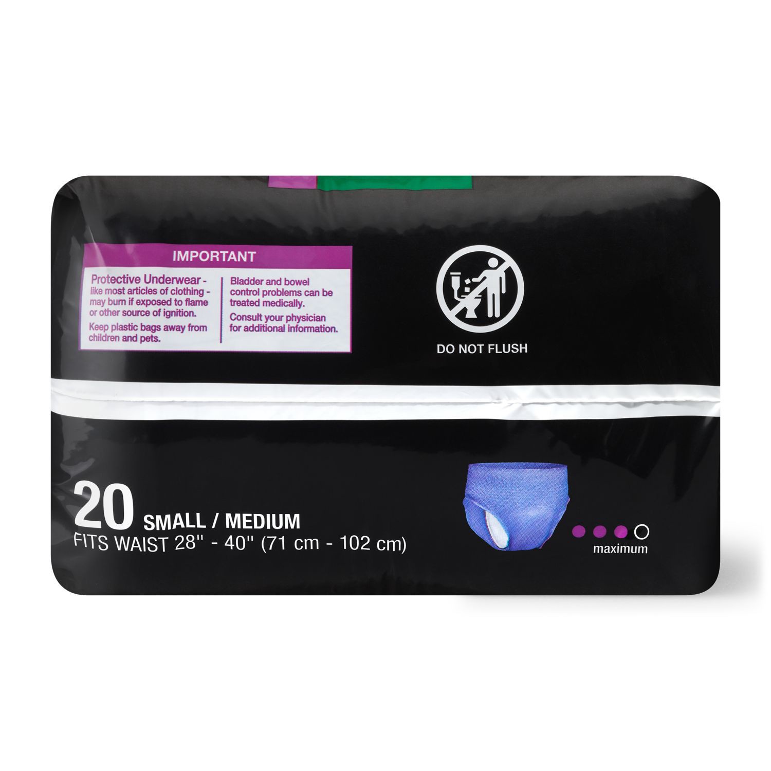 slide 4 of 4, CVS Health Women's Underwear Maximum Absorbency, S/M, 20 Ct, 1 ct